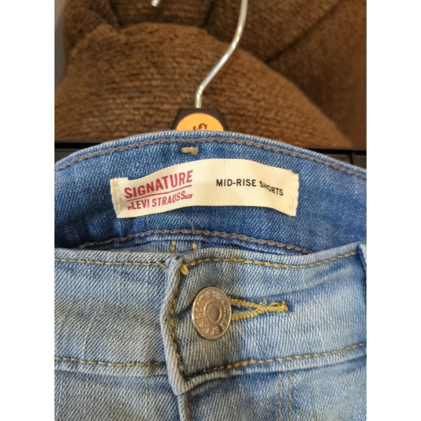 Vintage Signature by Levi Strauss Bermuda Shorts Women's Size 8 W29 Mid-Rise Cotton Blend Denim Blue Size 30" / US 8 / IT 44 - 3 Thumbnail