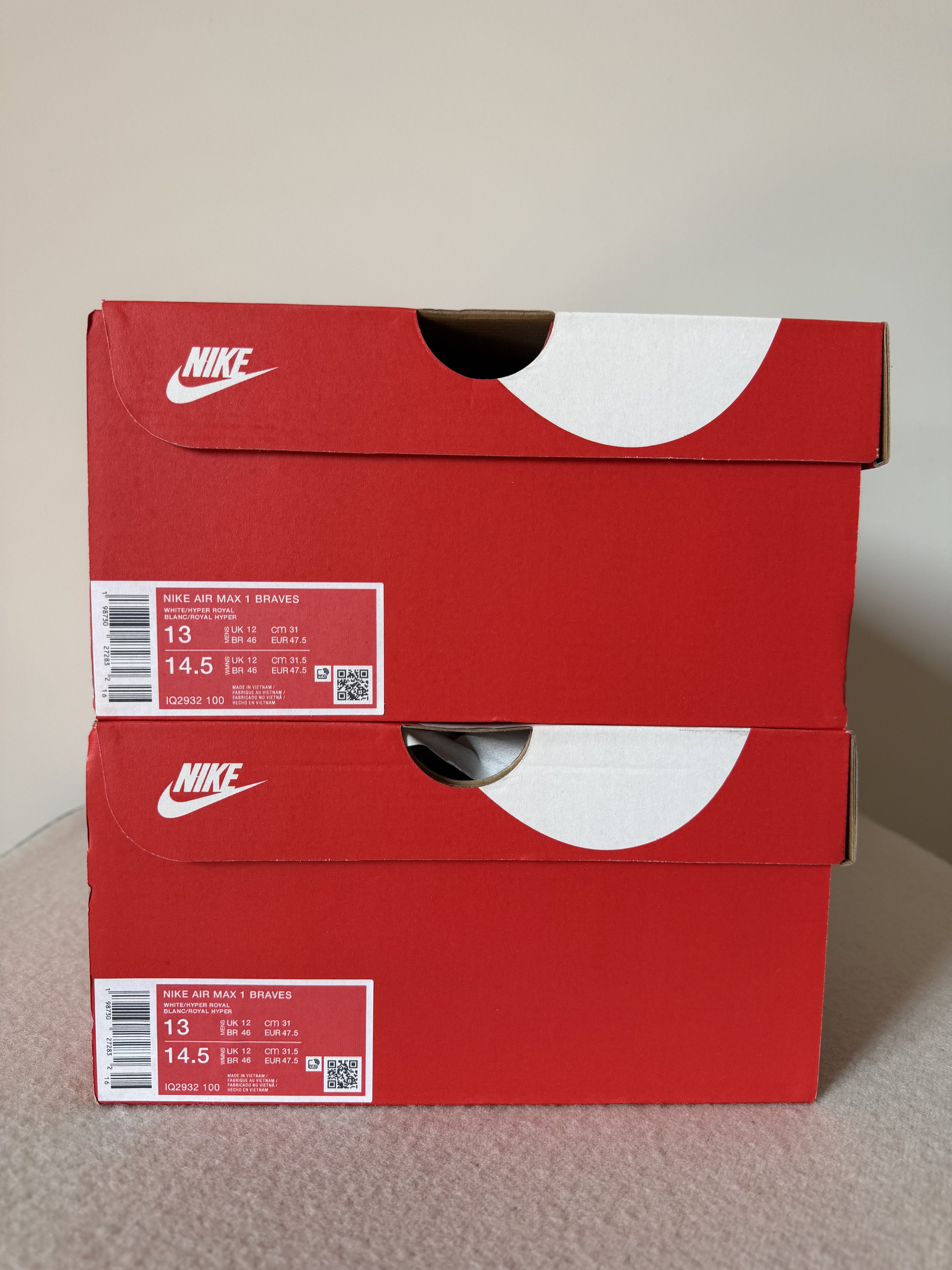 Nike Nike Air Max 1 Atlanta Braves City Connect Size US 13 / EU 46 - 7 Thumbnail