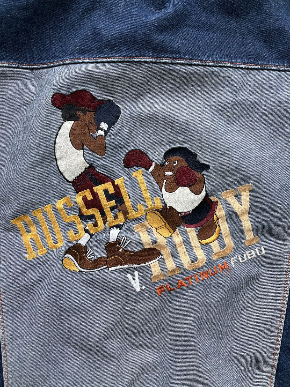Fubu Vintage Y2K Platinum Fubu Russell vs Rudy Denim Jacket Size US XXL / EU 58 / 5 - 2 Thumbnail