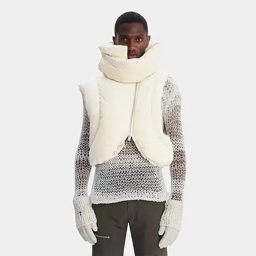 Japanese Brand CUTENOVA Autumn Winter 2023 Simple Sleeveless Scarf Collar Size ONE SIZE - 4 Thumbnail