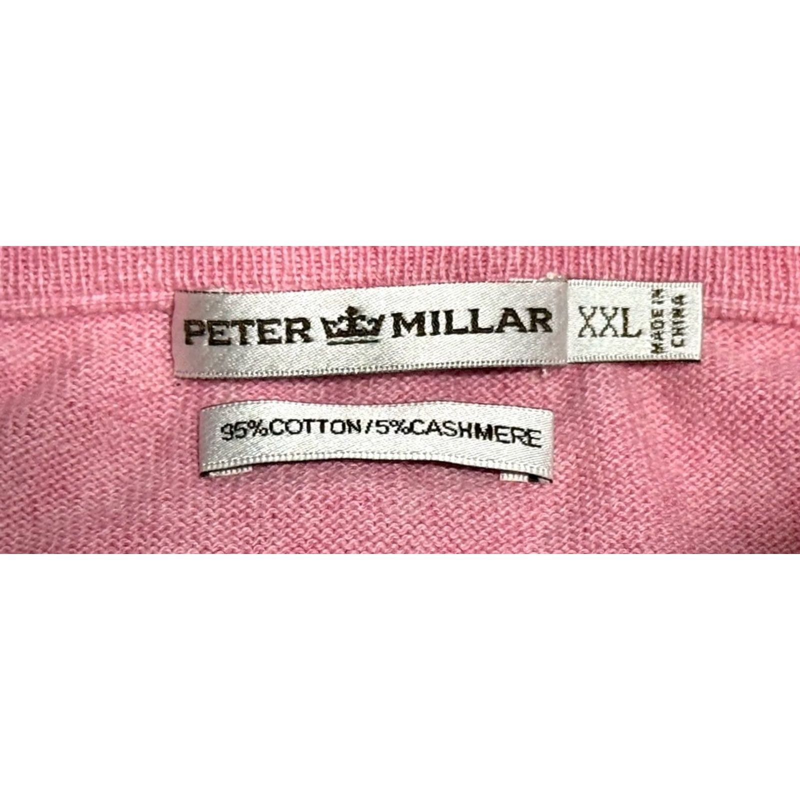 Peter Millar VINTAGE Peter Millar Vest Mens XL Pink Pullover V-Neck Sweater Golf Cashmere Blend Size US XXL / EU 58 / 5 - 5 Thumbnail