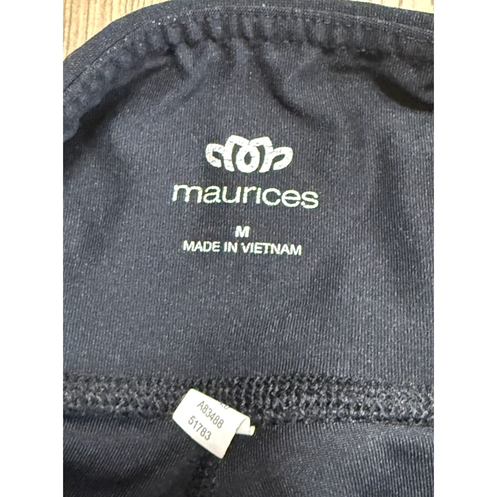 Vintage Maurices Pants Women's Medium Black Leggings Capris Pull On Size 32" / US 10 / IT 46 - 4 Thumbnail