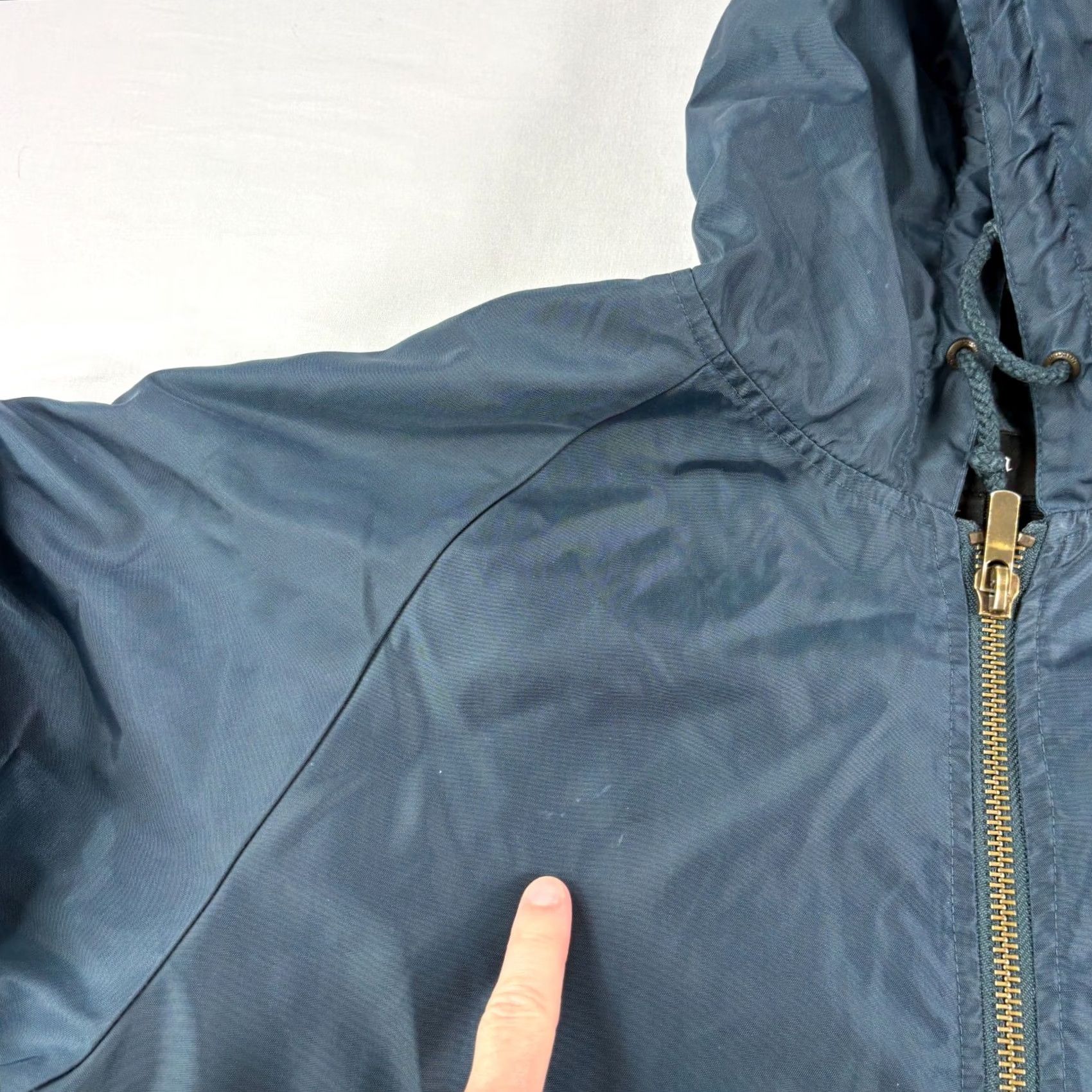 Brixton Brixton Jacket Mens Large Blue Full Zip Hooded Windbreaker Bomber Windbreaker Jacket Size US L / EU 52-54 / 3 - 4 Thumbnail