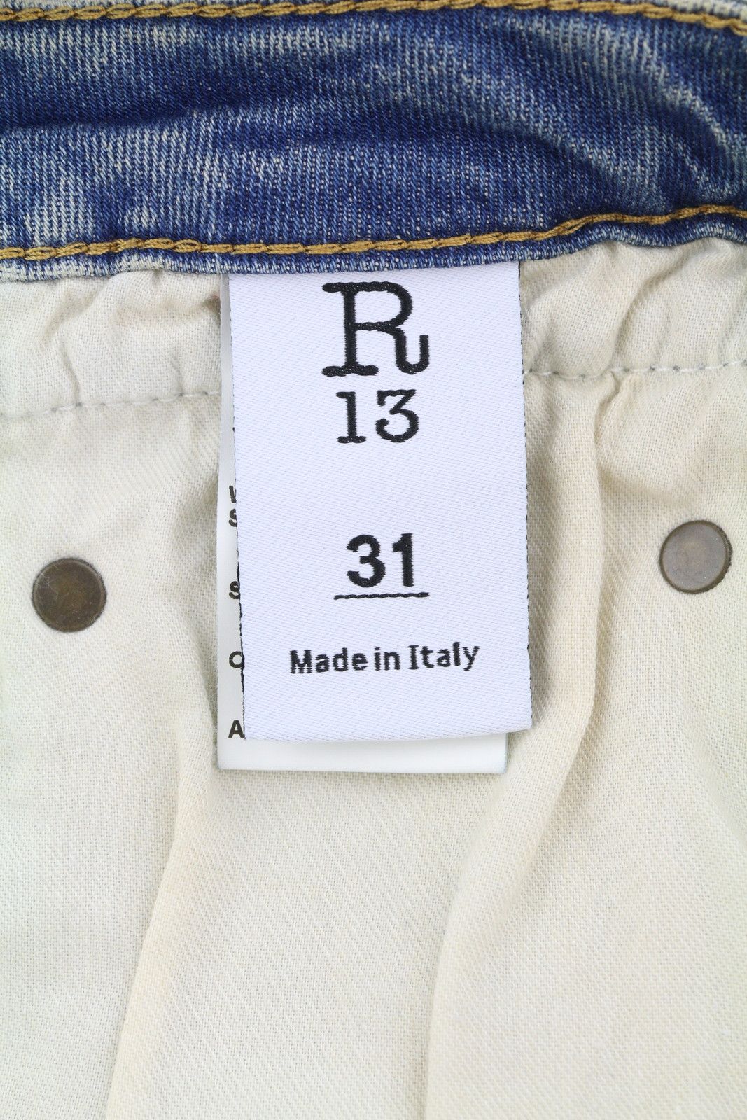 R13 BOY STRAIGHT 31 Kelly Stretch Blue PS25 Jeans 87184 Size 31" - 8 Thumbnail