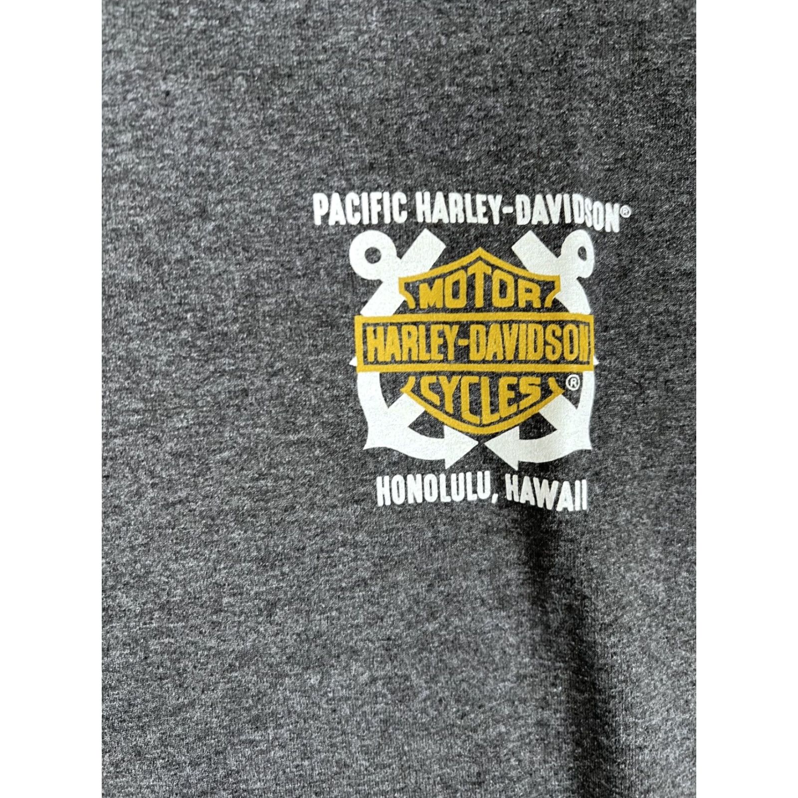 Harley Davidson VINTAGE Harley-Davidson T-Shirt 2XL Mens Gray Honolulu Hawaii 90s Biker Classic Short Sleeve Crew Neck Size US XXL / EU 58 / 5 - 3 Thumbnail