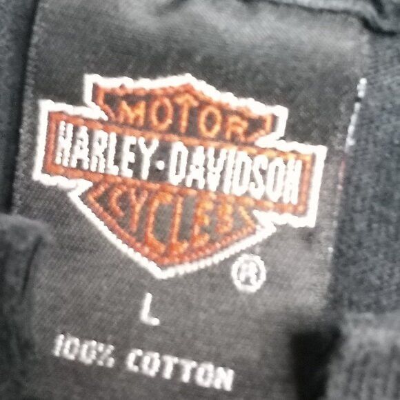 Harley Davidson × Vintage Vintage Harley-Davidson Eagle Born In USA T-Shirt Size US L / EU 52-54 / 3 - 5 Thumbnail