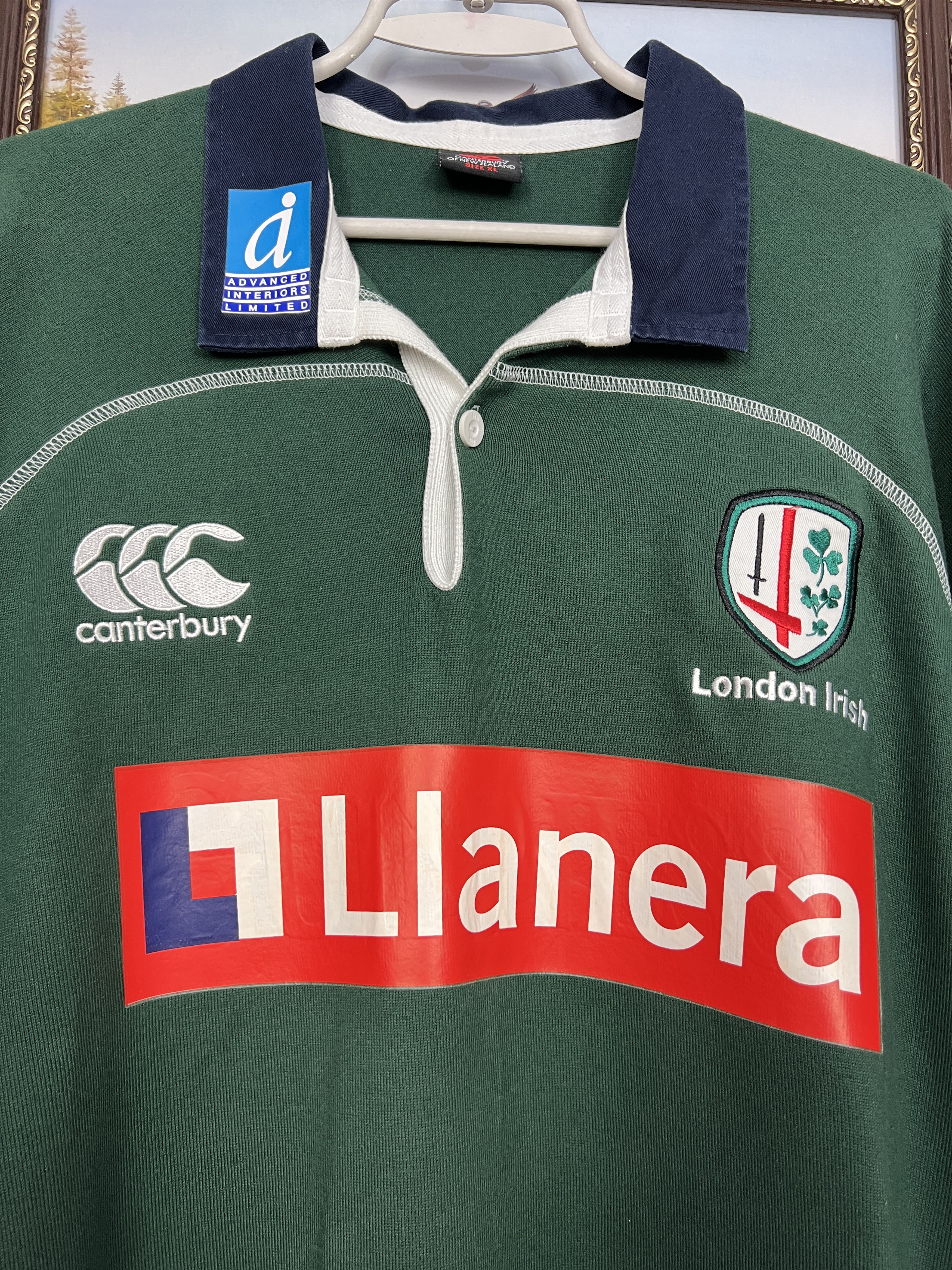Vintage Canterbury London Irish Rugby Union LOng Sleeve Jersey Shirt Size US XL / EU 56 / 4 - 3 Thumbnail