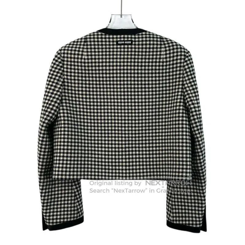 Miu Miu Miu Miu Checkered Wool Women's Jacket . Size XS / US 0-2 / IT 36-38 - 2 Thumbnail