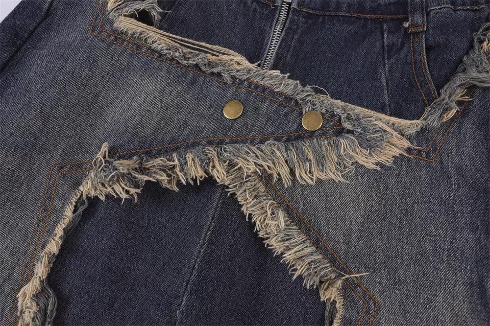 Japanese Brand × Jean Star embroidered straight high street wide leg jeans Size US 32 / EU 48 - 4 Thumbnail