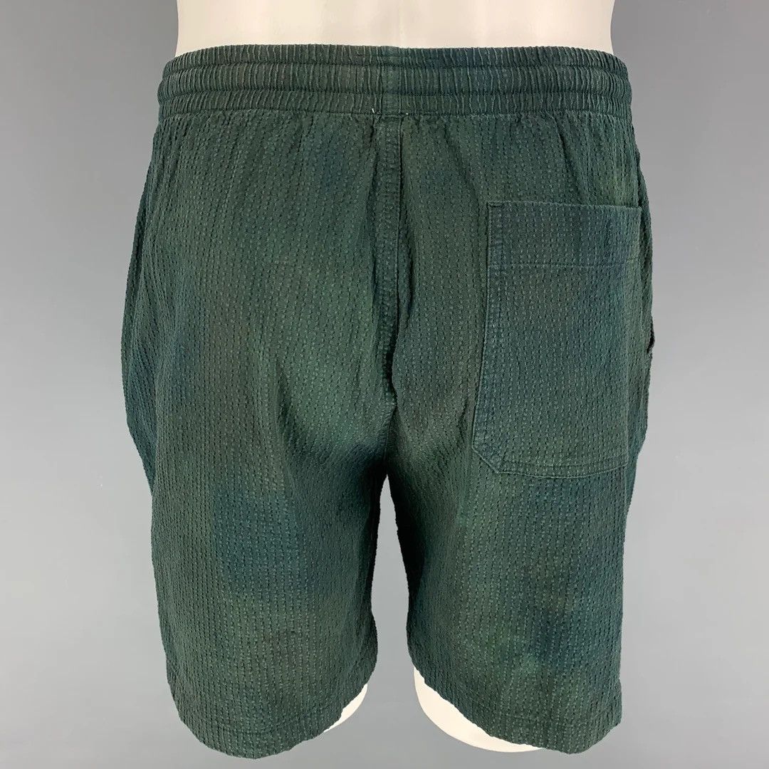 Todd Snyder TODD SNYDER Camouflage Green Textured Cotton Shorts Size M Size US 31 - 8 Thumbnail
