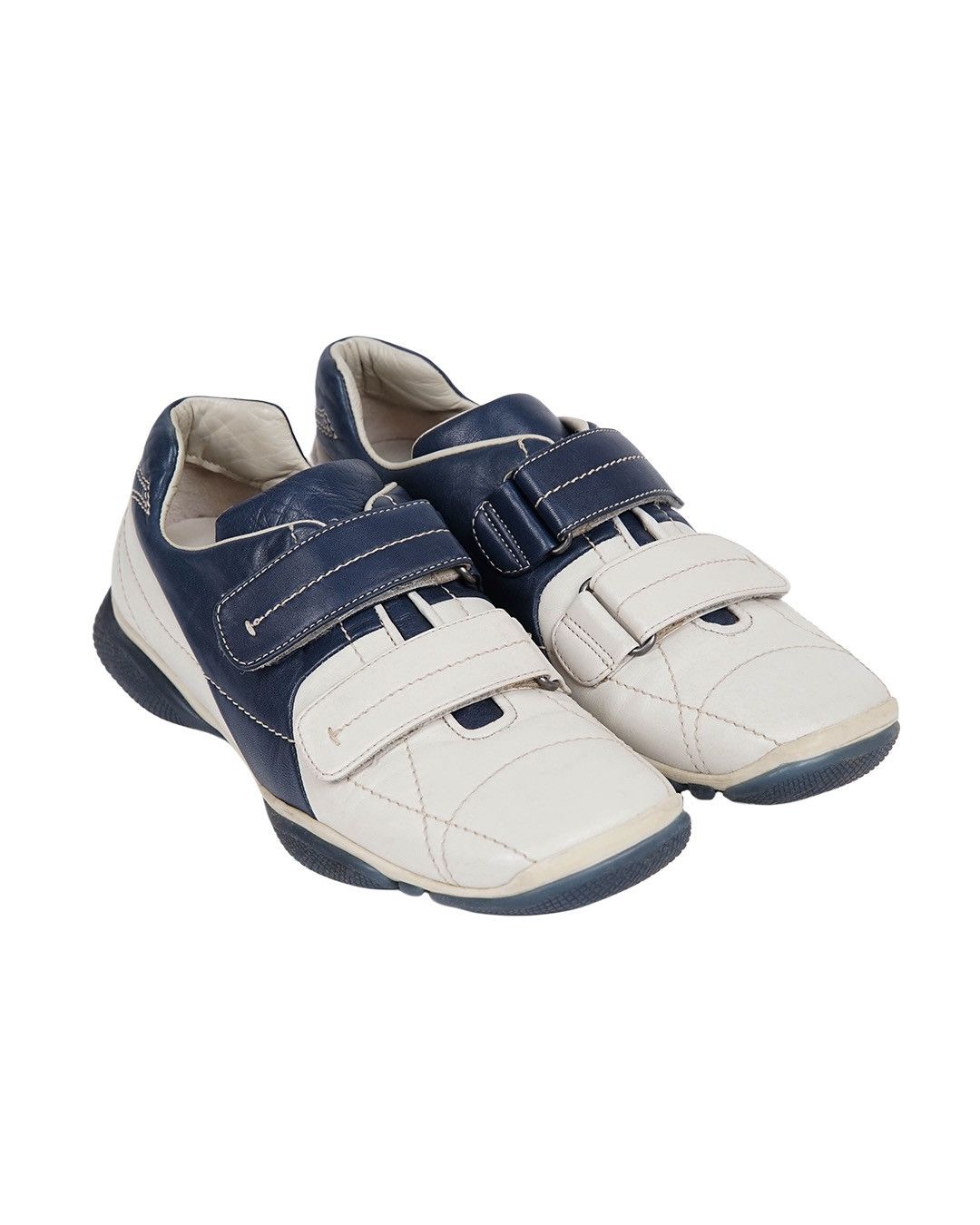 Prada Prada Sport 2001 Leather Sneakers in Navy/Beige Size US 7 / EU 40 - 1 Thumbnail