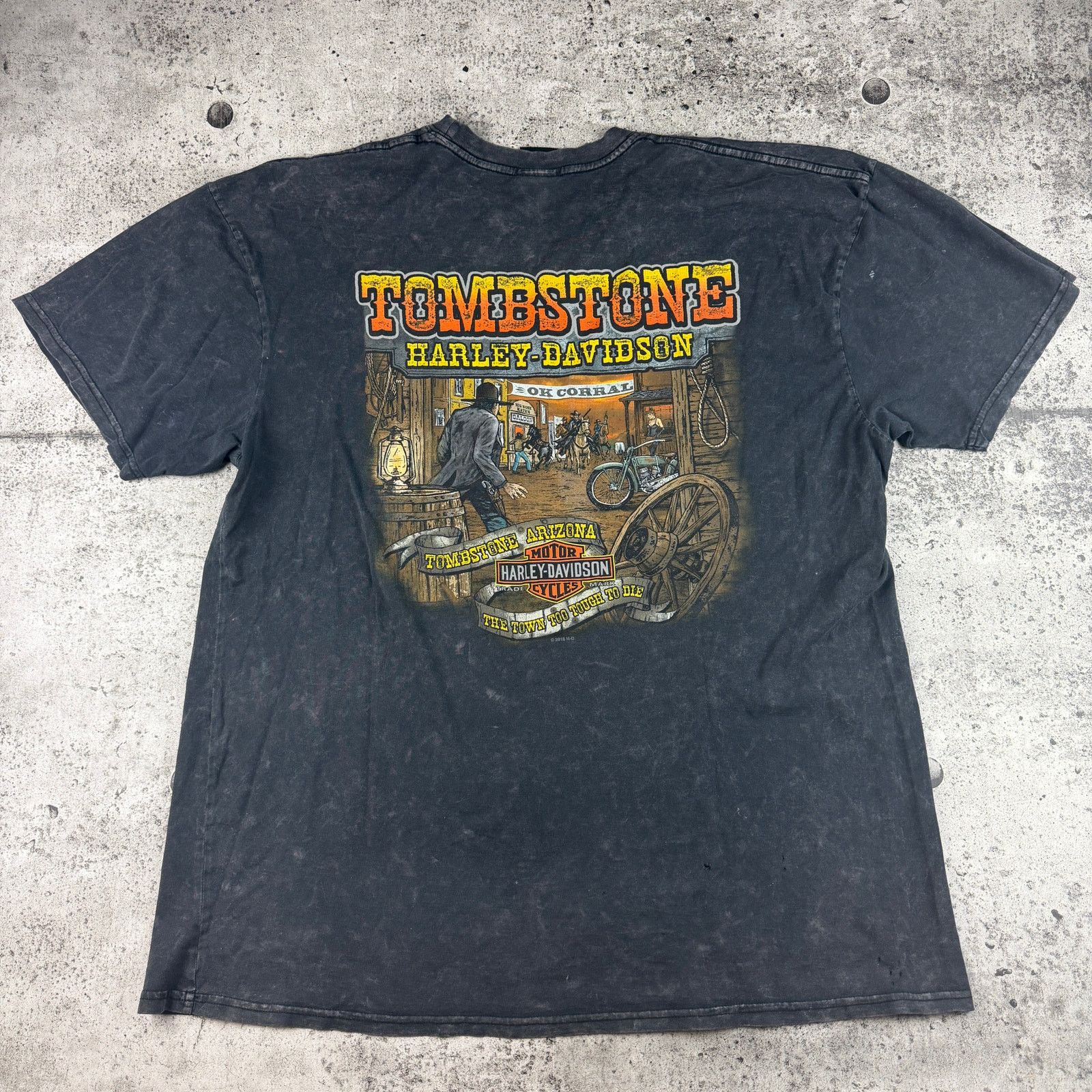 Harley Davidson Y2K Harley Davidson Stone Washed Western Outlaw Size XL Size US XL / EU 56 / 4 - 7 Thumbnail
