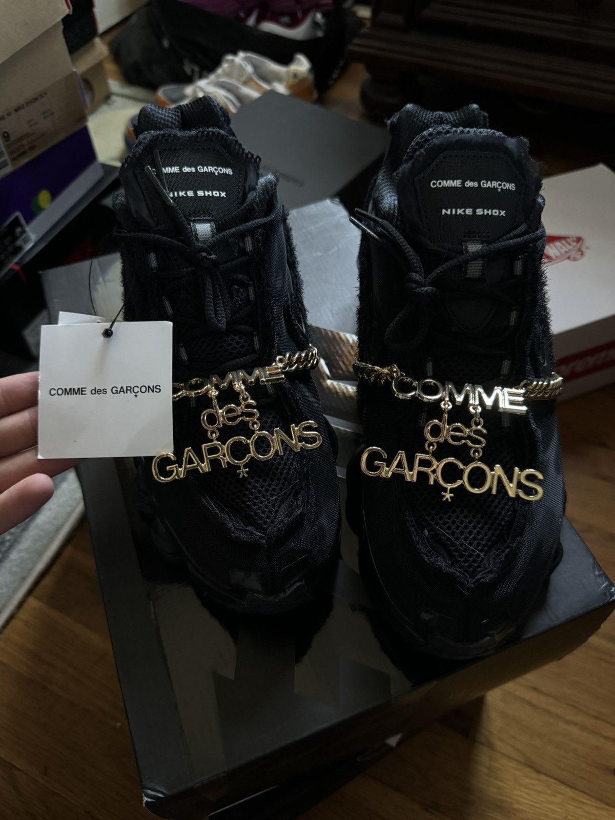 Comme des Garcons × Nike Nike Shox TL Comme des Garcons Black Size US 9 / EU 42 - 2 Thumbnail