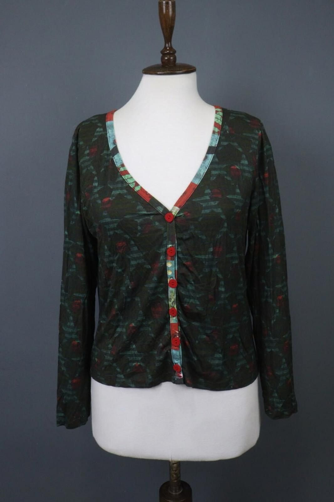 Designer Aventures des Toiles Multicolor Viscose Cardigan Size 44 Size M / US 6-8 / IT 42-44 - 1 Thumbnail