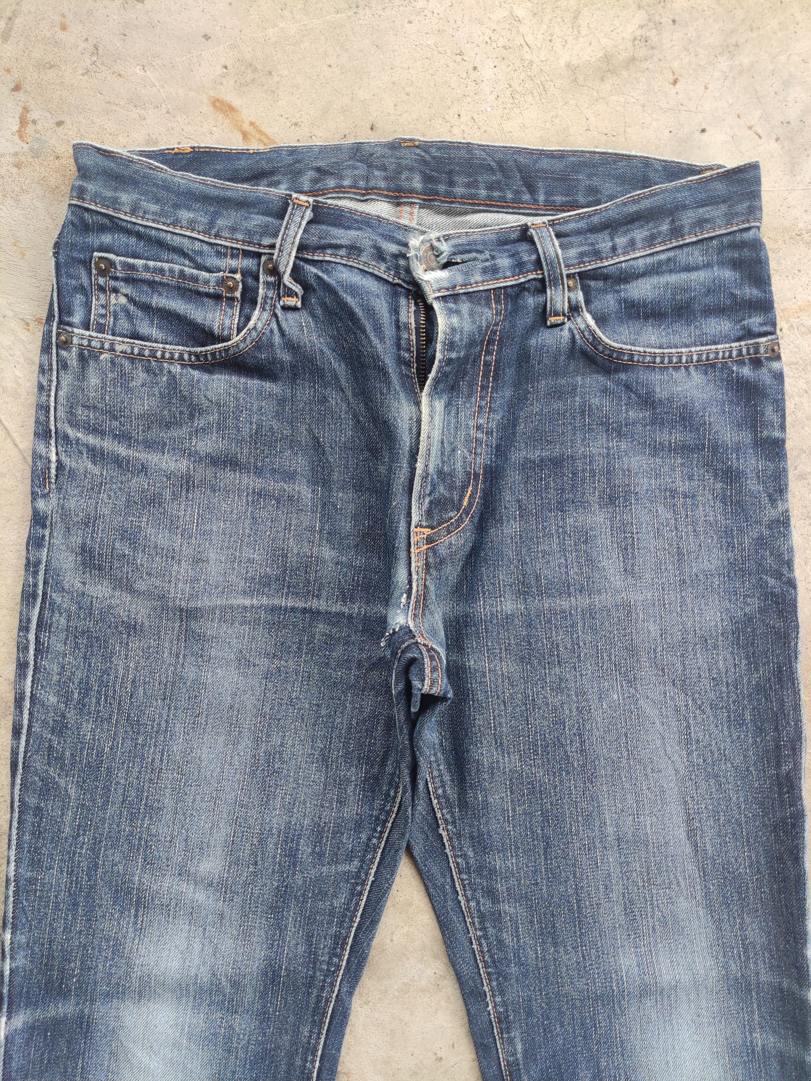 Edwin Vintage Edwin Distressed Faded Jean Denim Pants W33 Size US 33 - 3 Thumbnail