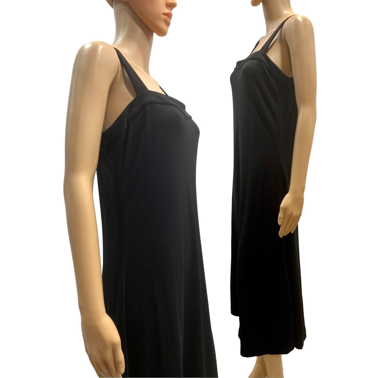 Calvin Klein NWT Calvin Klein Black Sleeveless Slinky Midi Dress | M Size M / US 6-8 / IT 42-44 - 6 Thumbnail