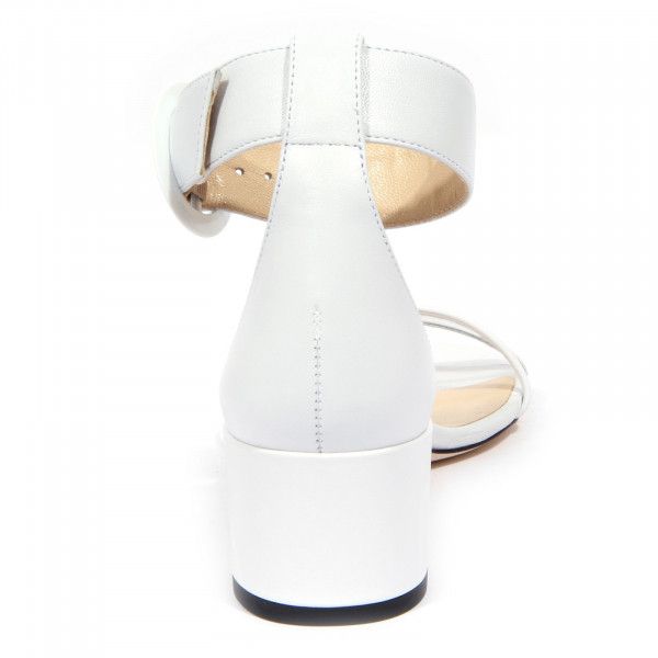 Jimmy Choo o1y0326 Sandals in White Size US 8 / IT 38 - 3 Thumbnail