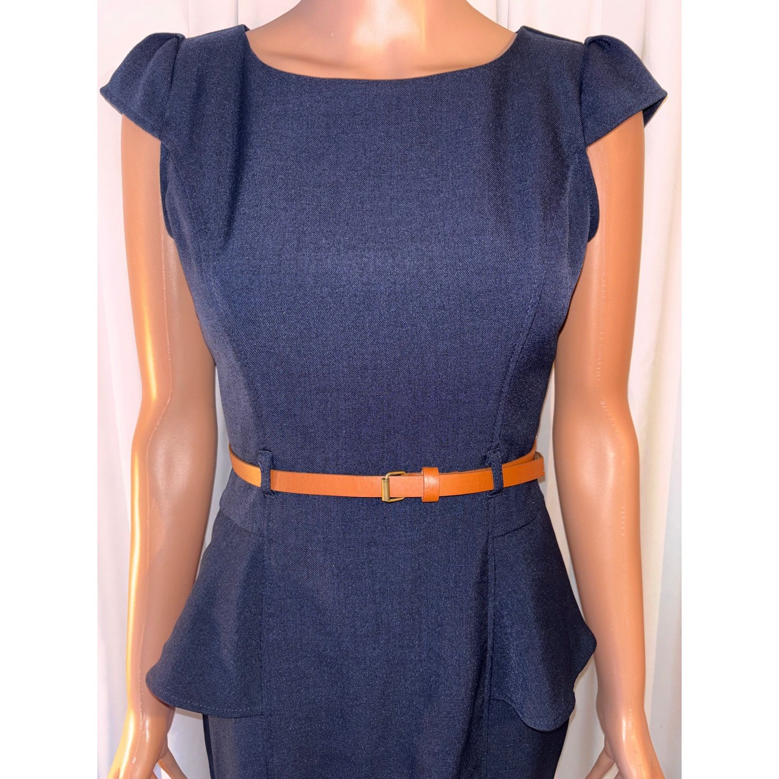 XOXO XOXO Navy Blue Sheath Dress Size Small Size S / US 4 / IT 40 - 3 Thumbnail