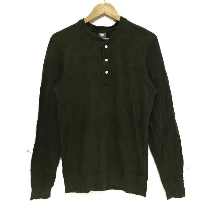 Nike NIKE Sportswear Henley Shirt Sweatshirt Button Sweater Size US L / EU 52-54 / 3 - 1 Thumbnail