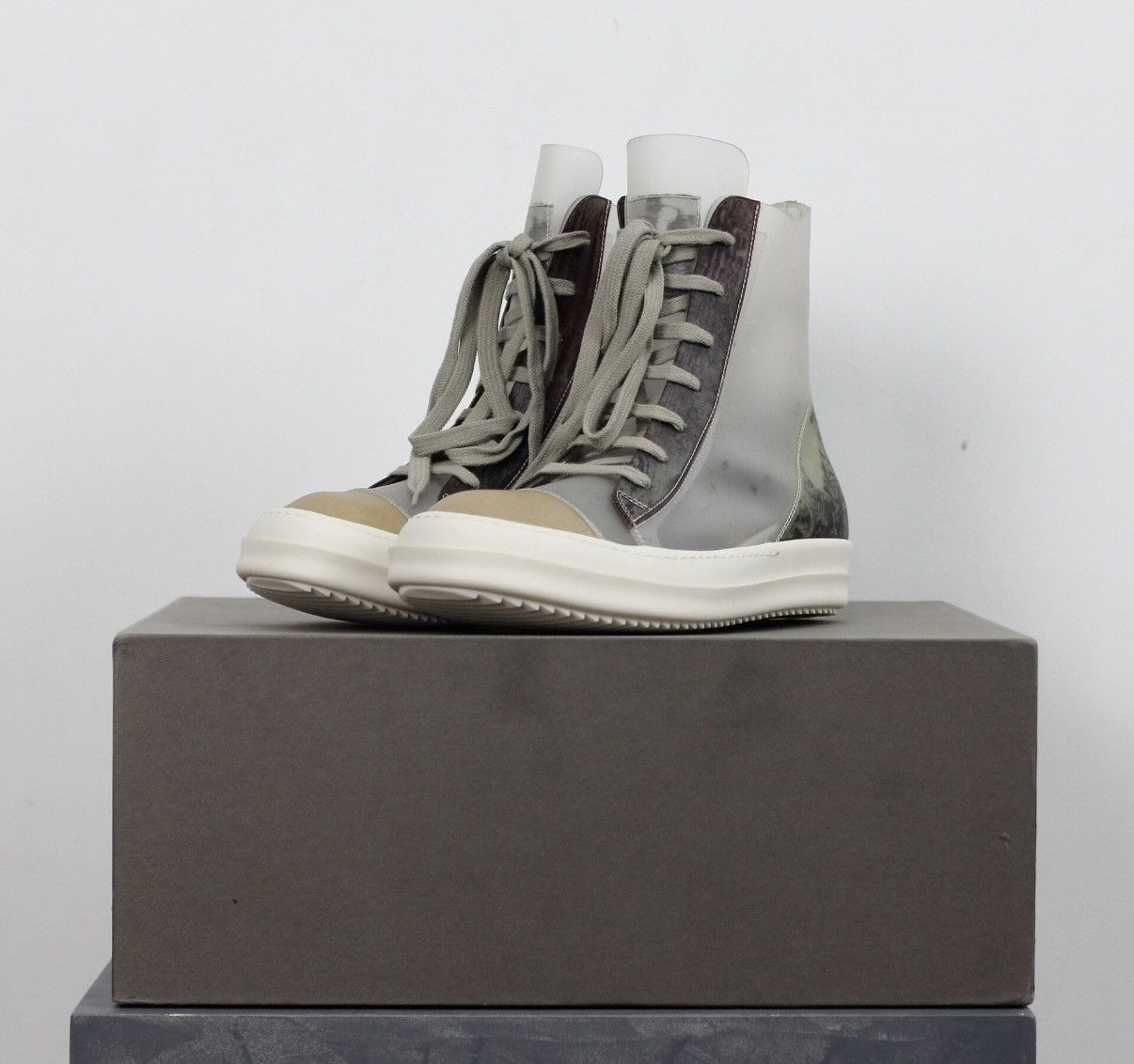 Rick Owens Rick Owens Transparent PVC Bubble Converse-Inspired Sneakers Size US 7.5 / EU 40-41 - 1 Thumbnail