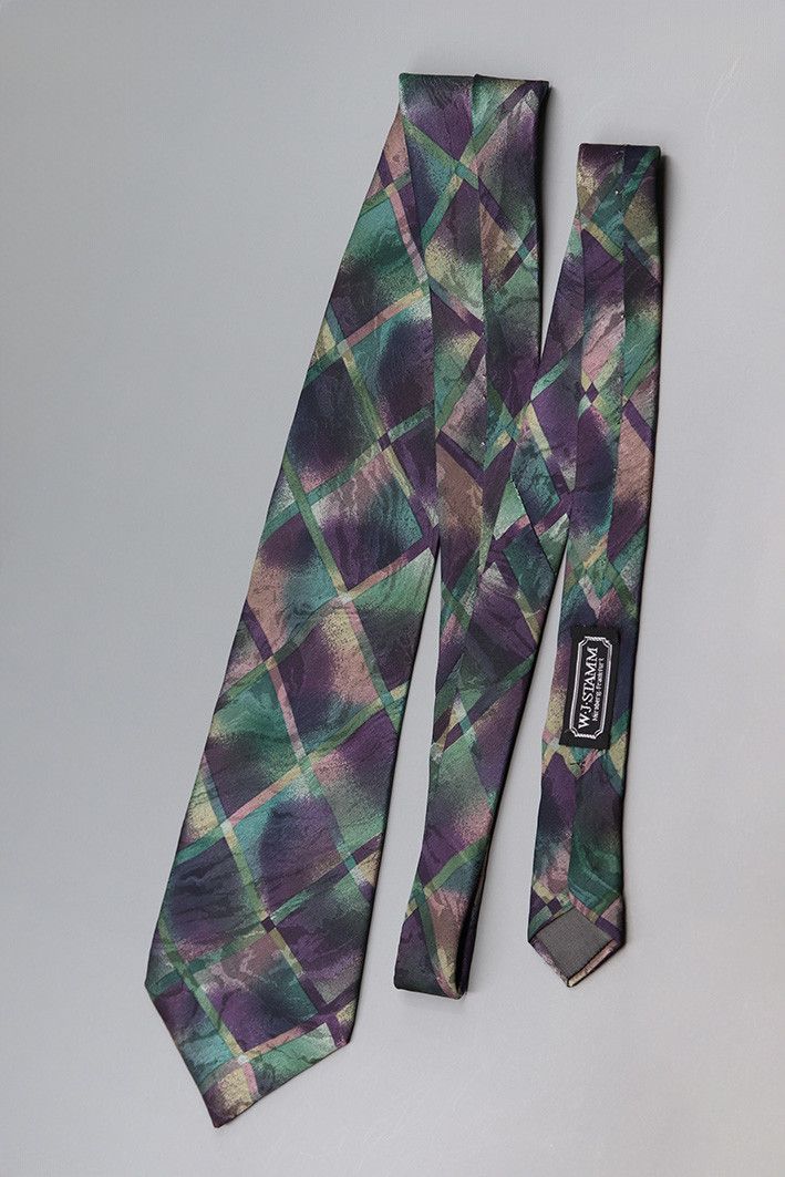 Lanvin Lanvin Paris Abstract Plaid Silk Tie Size ONE SIZE - 7 Thumbnail