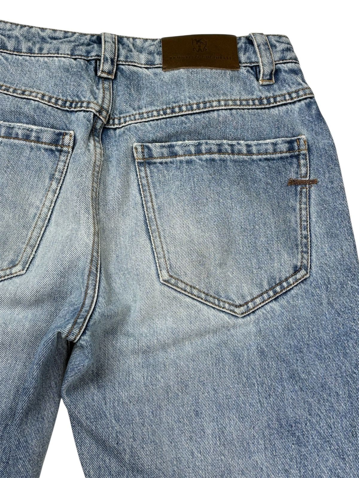 Brunello Cucinelli BRUNELLO CUCINELLI WOMEN STRAIGHT LEG DISTRESSED JEANS IT 38 Size 26" / US 2 / IT 38 - 9 Thumbnail