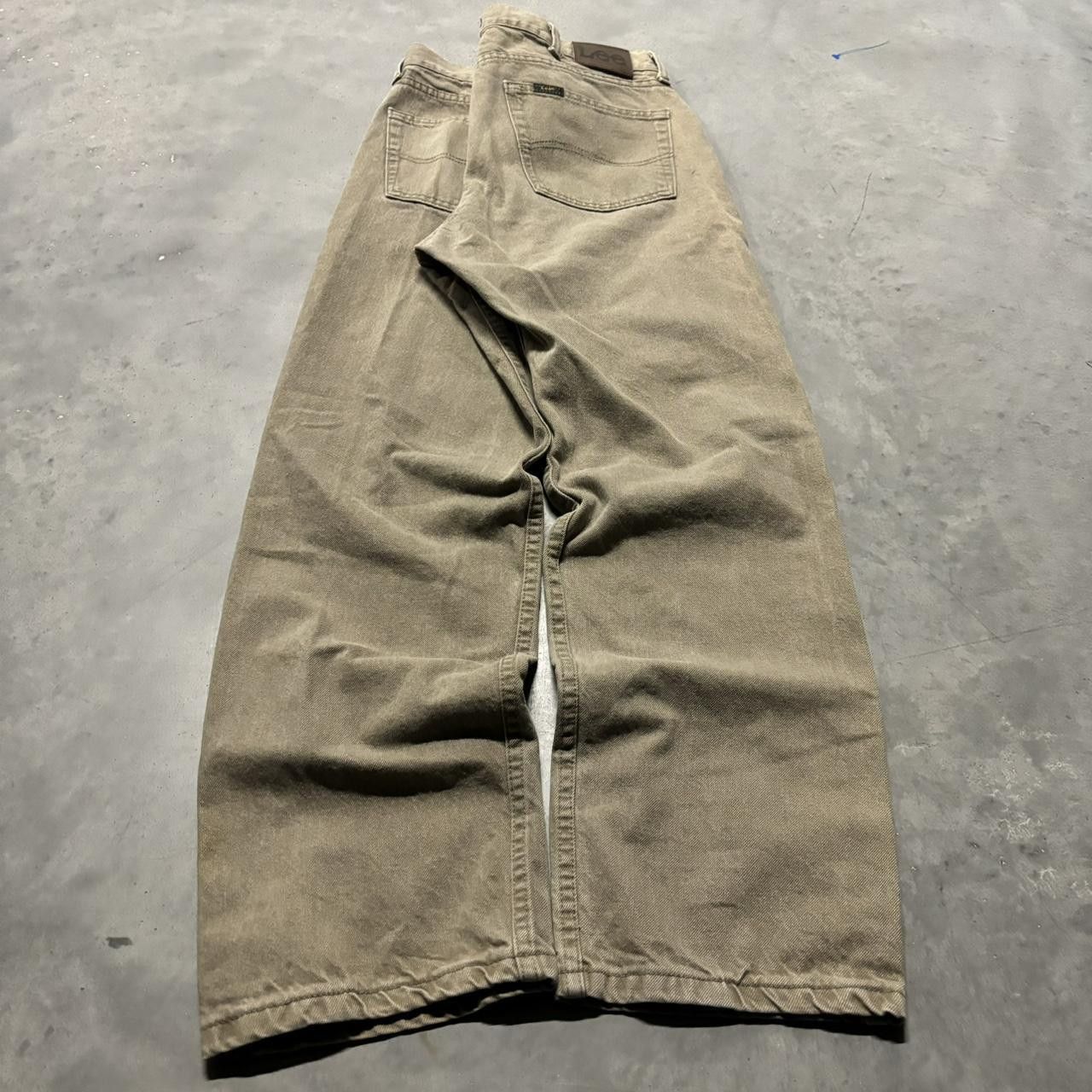 Japanese Brand × Vintage Crazy Vintage Y2K/2000s Grunge Khaki Essential Denim Jeans! Size US 34 / EU 50 - 4 Thumbnail