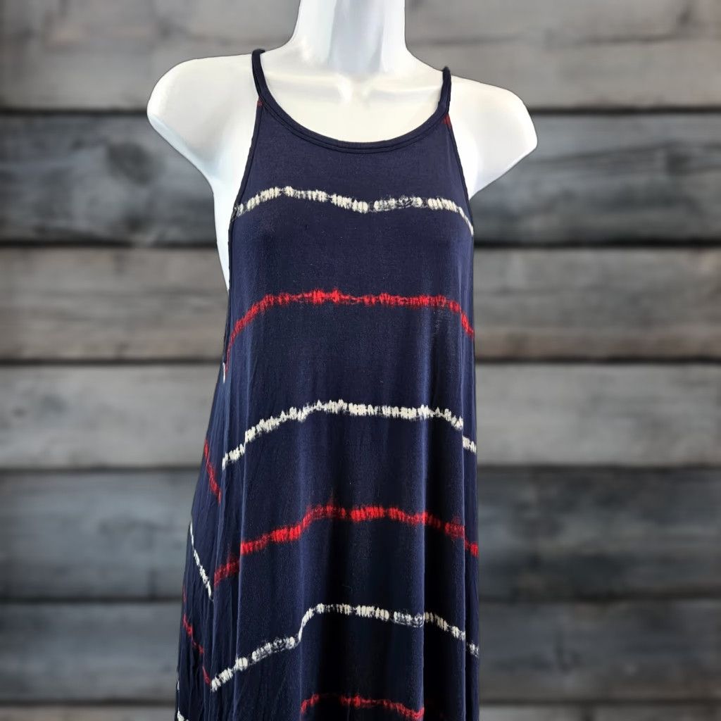 Old Navy Old Navy Womens Dress Sz Small Blue Red Stripe Sleeveless Rayon Blend Size S / US 4 / IT 40 - 1 Thumbnail