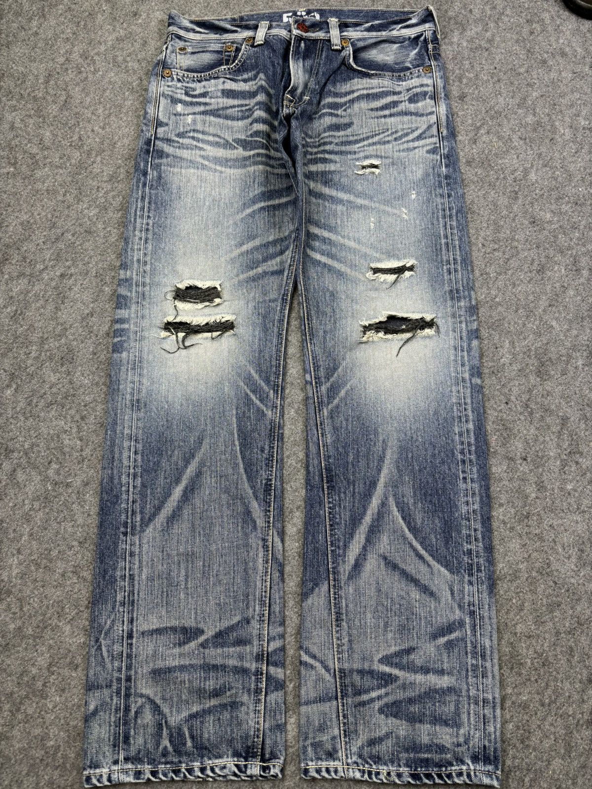 Edwin 💥Full Character X Distressed💥Edwin Distressed Denim F846 Size US 34 / EU 50 - 16 Thumbnail