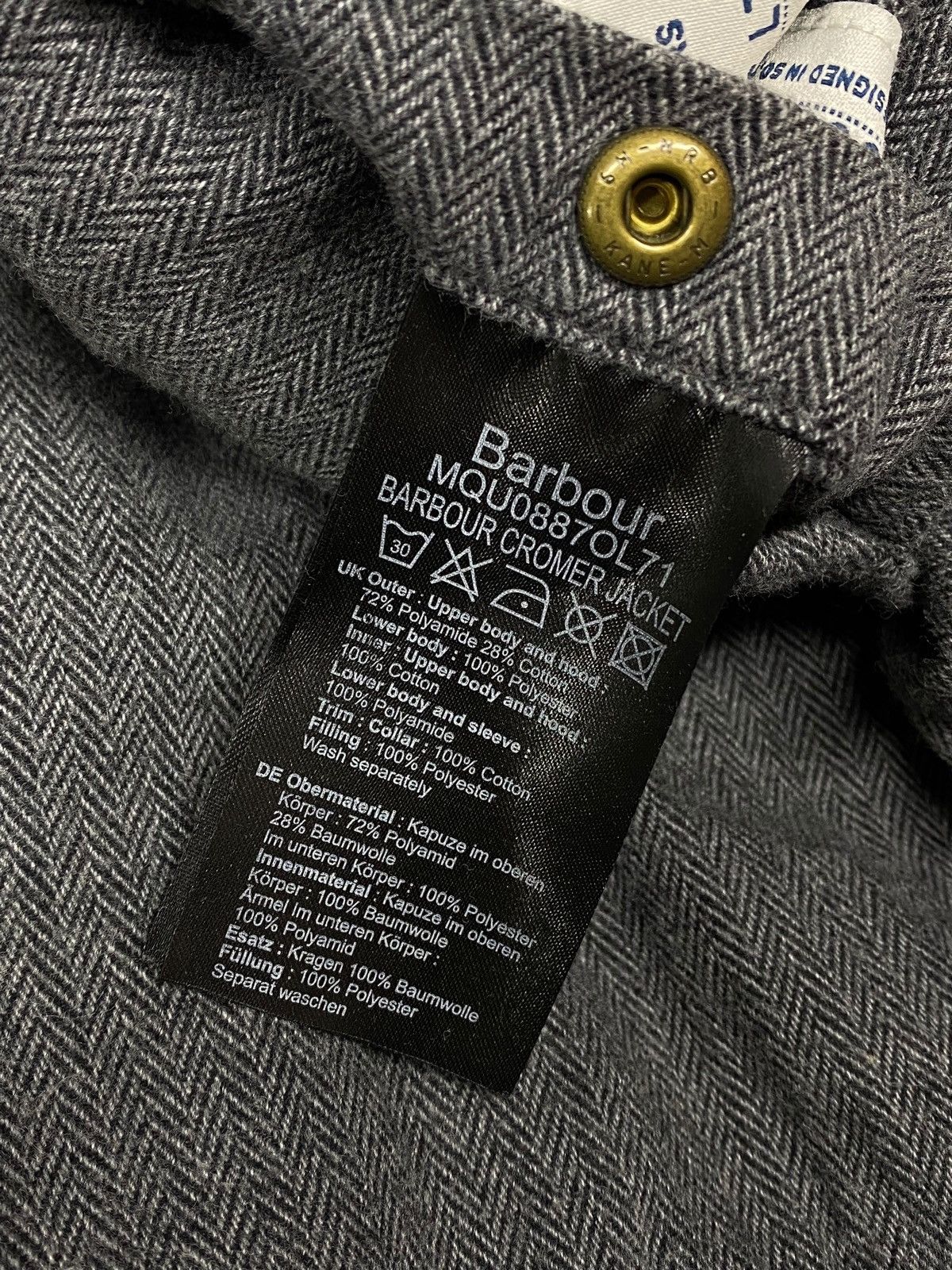 Barbour 🔥 BARBOUR CROMER PUFFER JACKET MILITARY GREEN FIBREDOWN Size US M / EU 48-50 / 2 - 23 Thumbnail