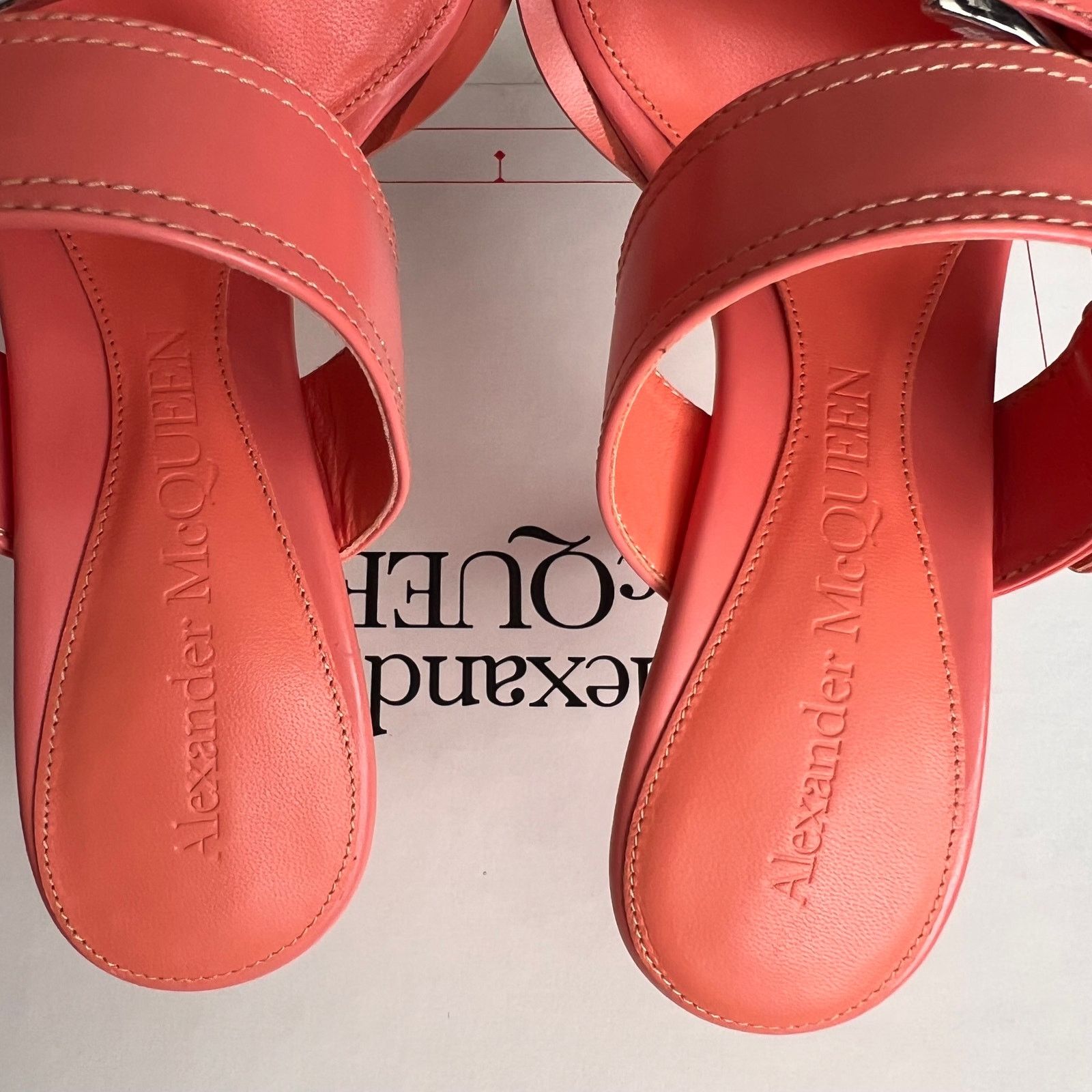 Alexander McQueen Alexander McQueen Apricot Buckle Mule Sandals, IT38/US8 Size US 8 / IT 38 - 15 Thumbnail