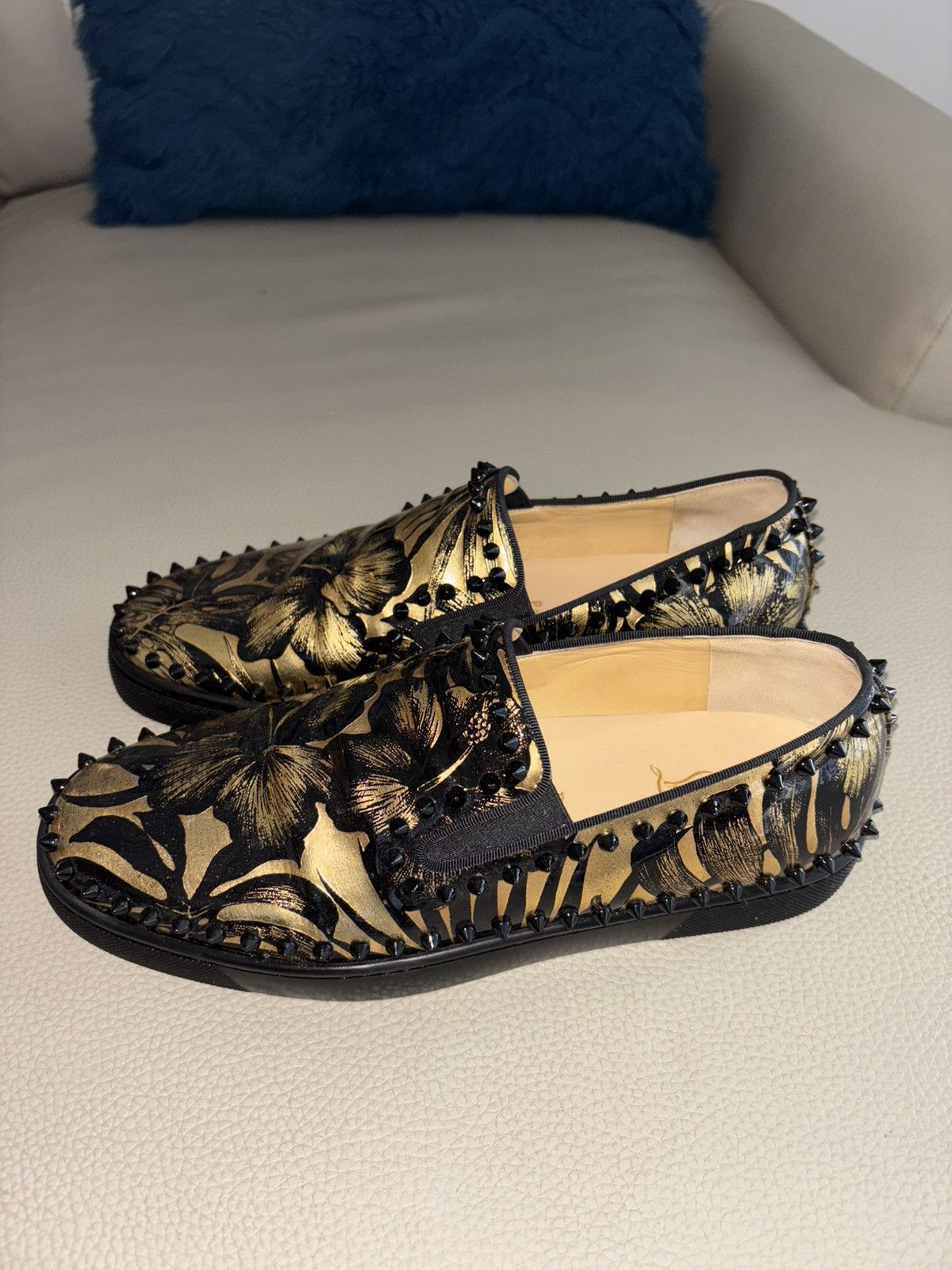 Christian Louboutin CHRISTIAN LOUBOUTIN PATENT PIK BOAT MEN'S LOAFERS Size US 9 / EU 42 - 2 Thumbnail
