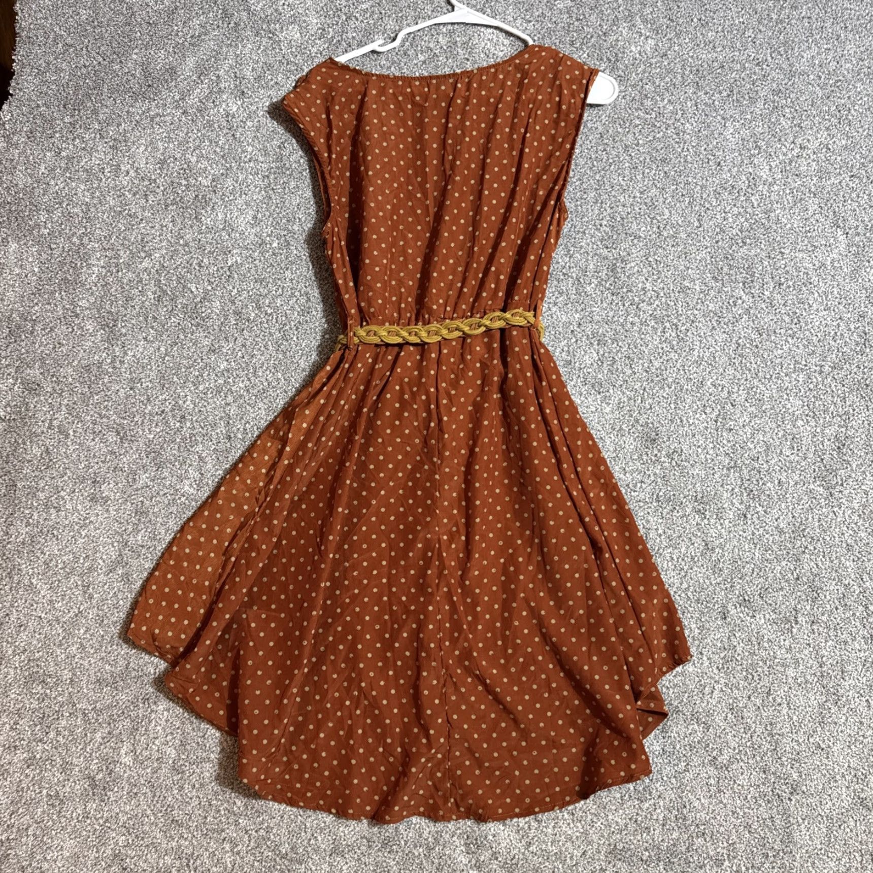 Vintage **Boho Romantic Flowy Belted High Low Dress Small Orange** User: **Belted Romantic Flowy Boho High Low Dress Small Orange** Size S / US 4 / IT 40 - 6 Thumbnail