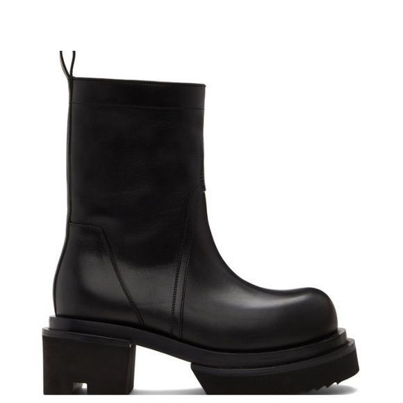RICK OWENS BLACK BOGUN BOOTS
