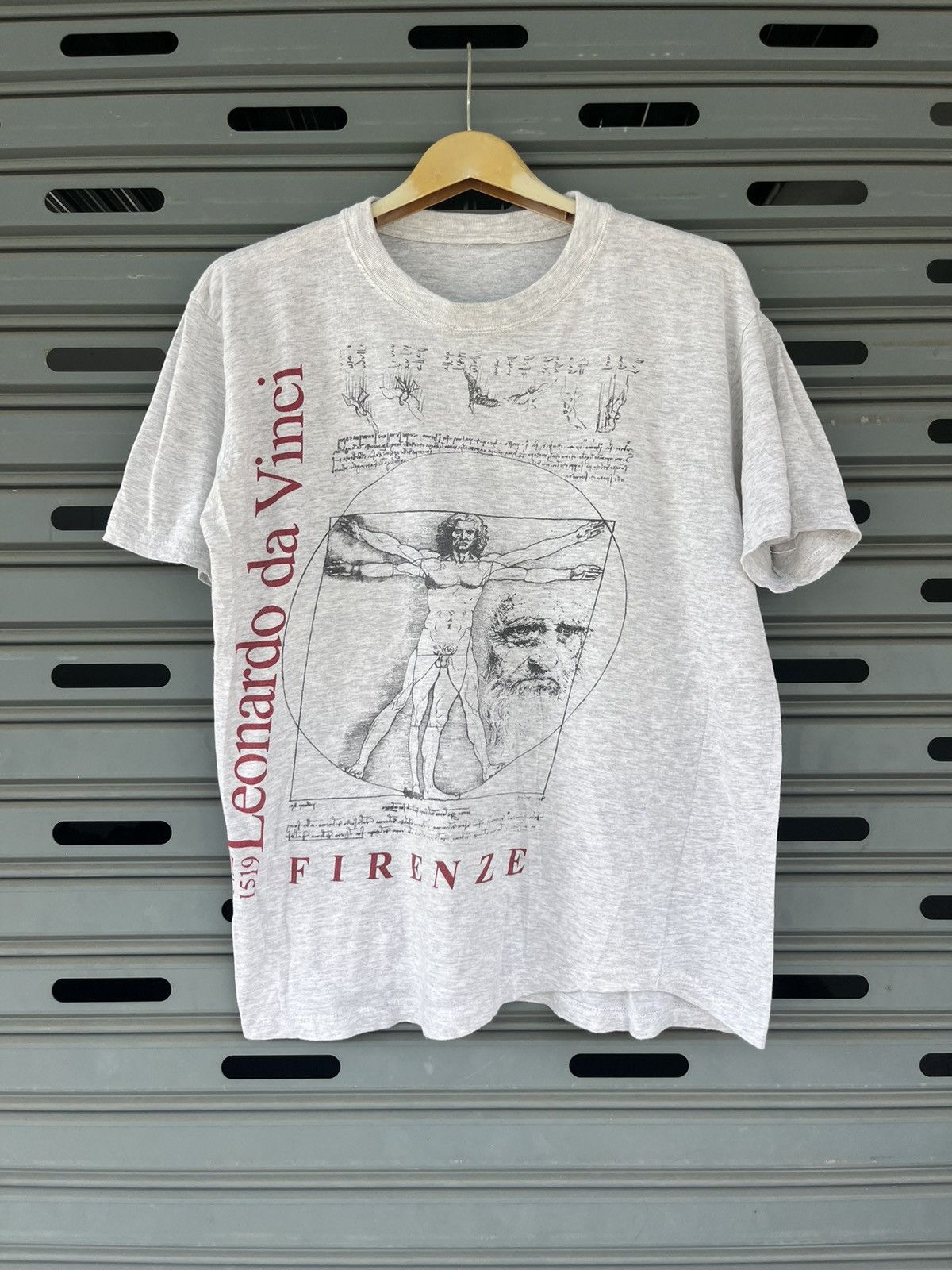 Vintage Vintage Leonardo Da Vinci FIRENZE 90’s Art T-shirt Size US L / EU 52-54 / 3 - 2 Thumbnail
