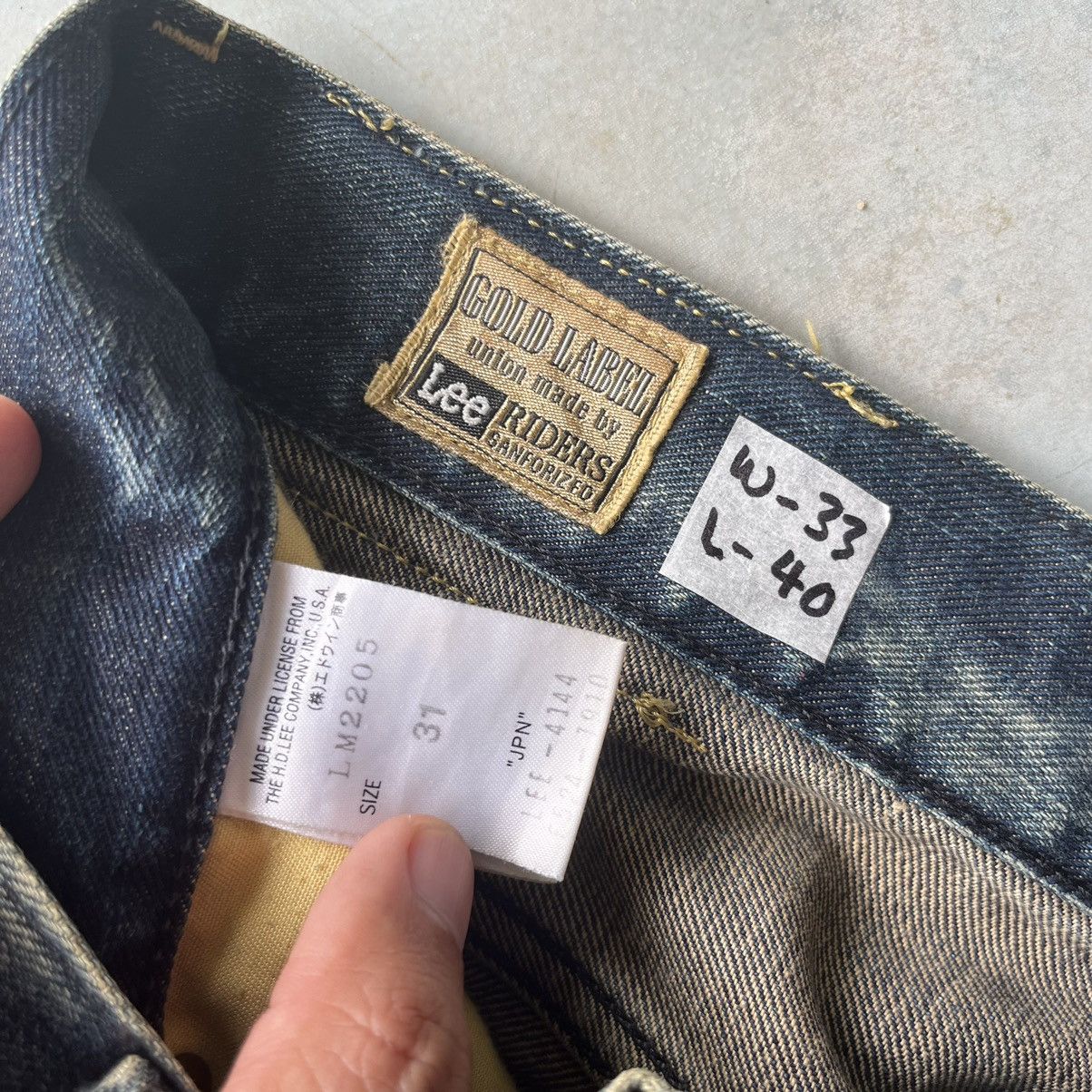 Lee Distressed Vintage Lee Riders Gold Label Japan Jeans Size US 33 - 14 Thumbnail