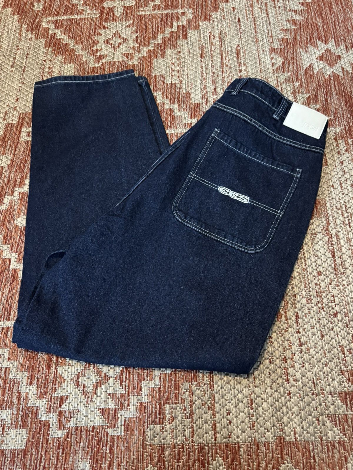 CCS CCS BAG TAPER JEANS SIZE 38/32 washed blue Size US 38 / EU 54 - 1 Thumbnail