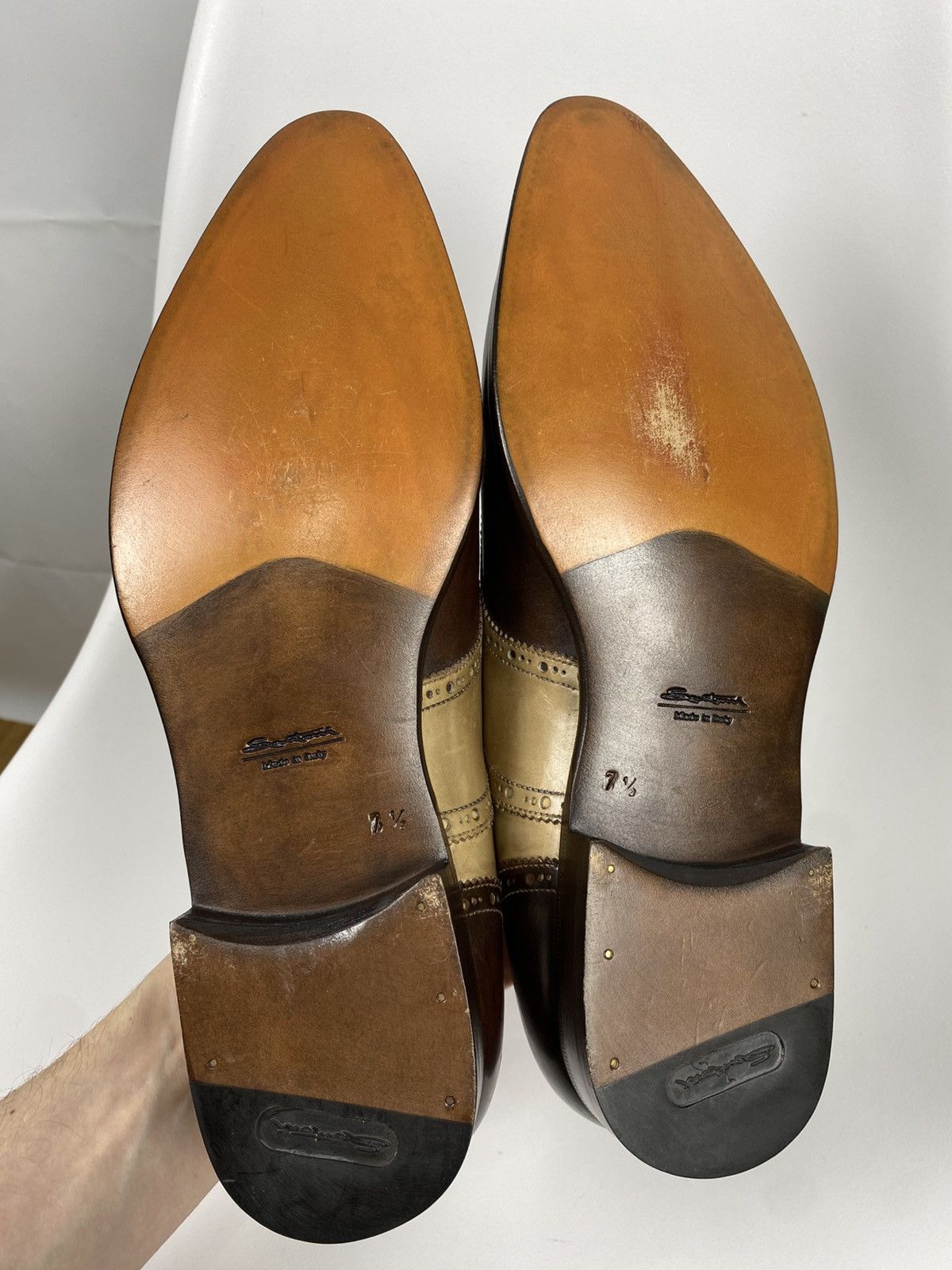 Santoni Santoni Hand Made Fatte A Mano Wingtip Leather Shoes EU7,5 Size US 8.5 / EU 41-42 - 7 Thumbnail