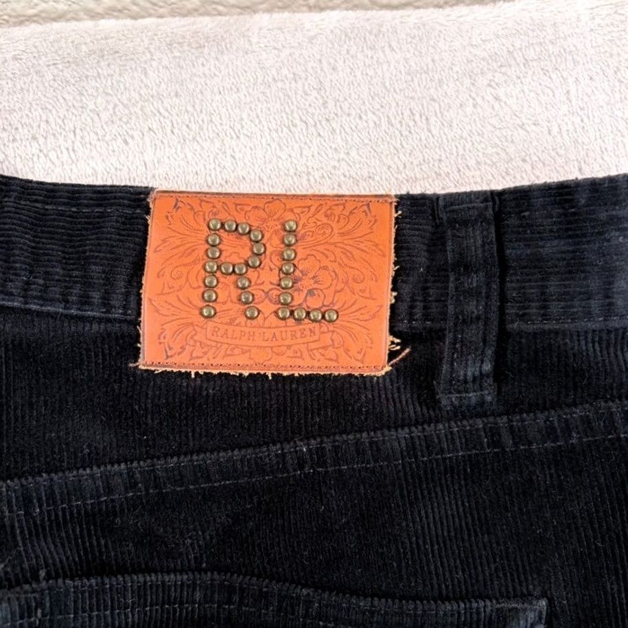 Polo Ralph Lauren VINTAGE Ralph Lauren Sport Pants Women 12 Black Corduroy Straight Leg Dress Pants 90s Women Mens Women? Size 34" / US 12 / IT 48 - 3 Thumbnail