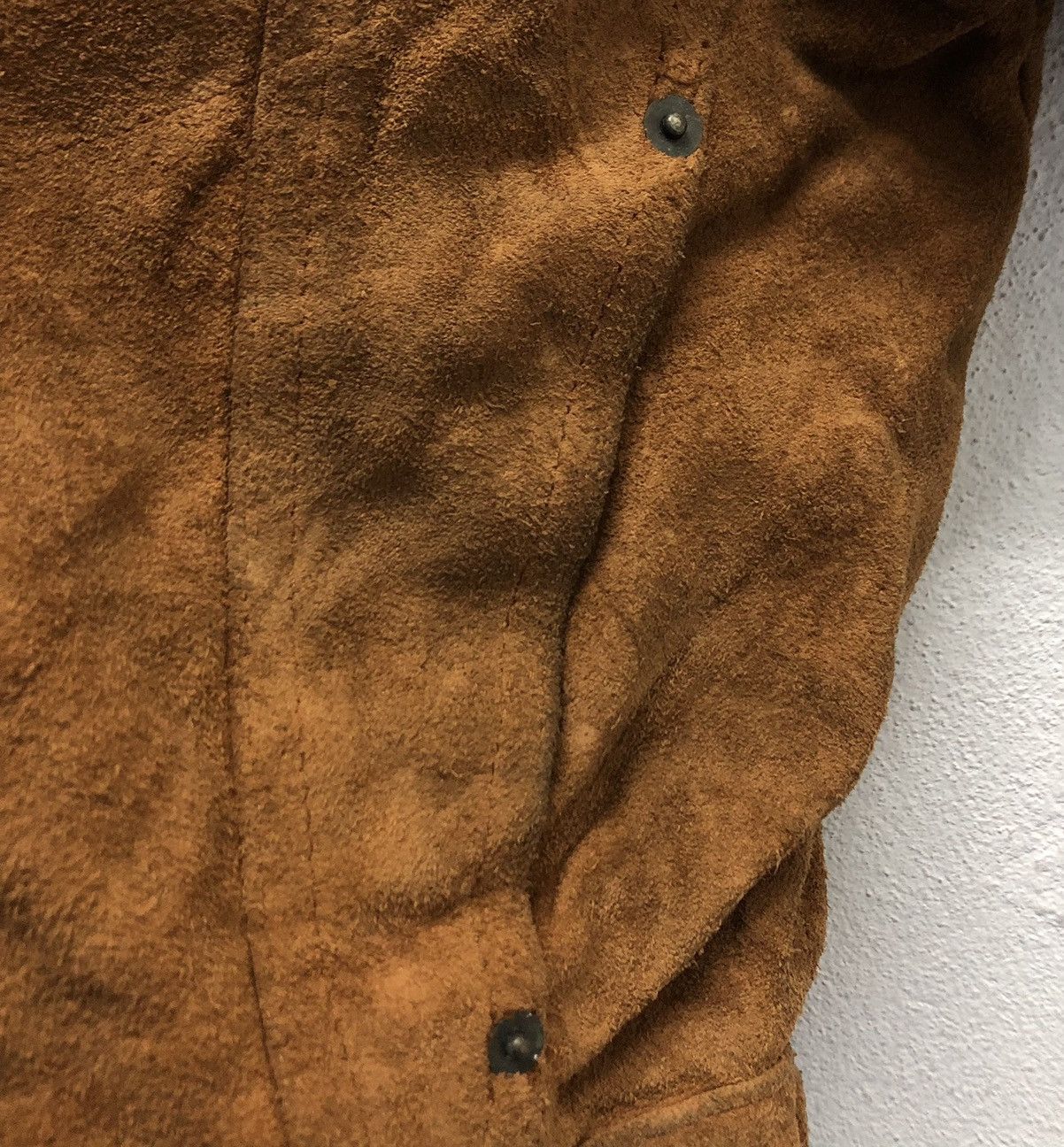 Leather Vintage Suede Jacket with Faux Fur Collar – Gelzone Basic Size US M / EU 48-50 / 2 - 7 Thumbnail