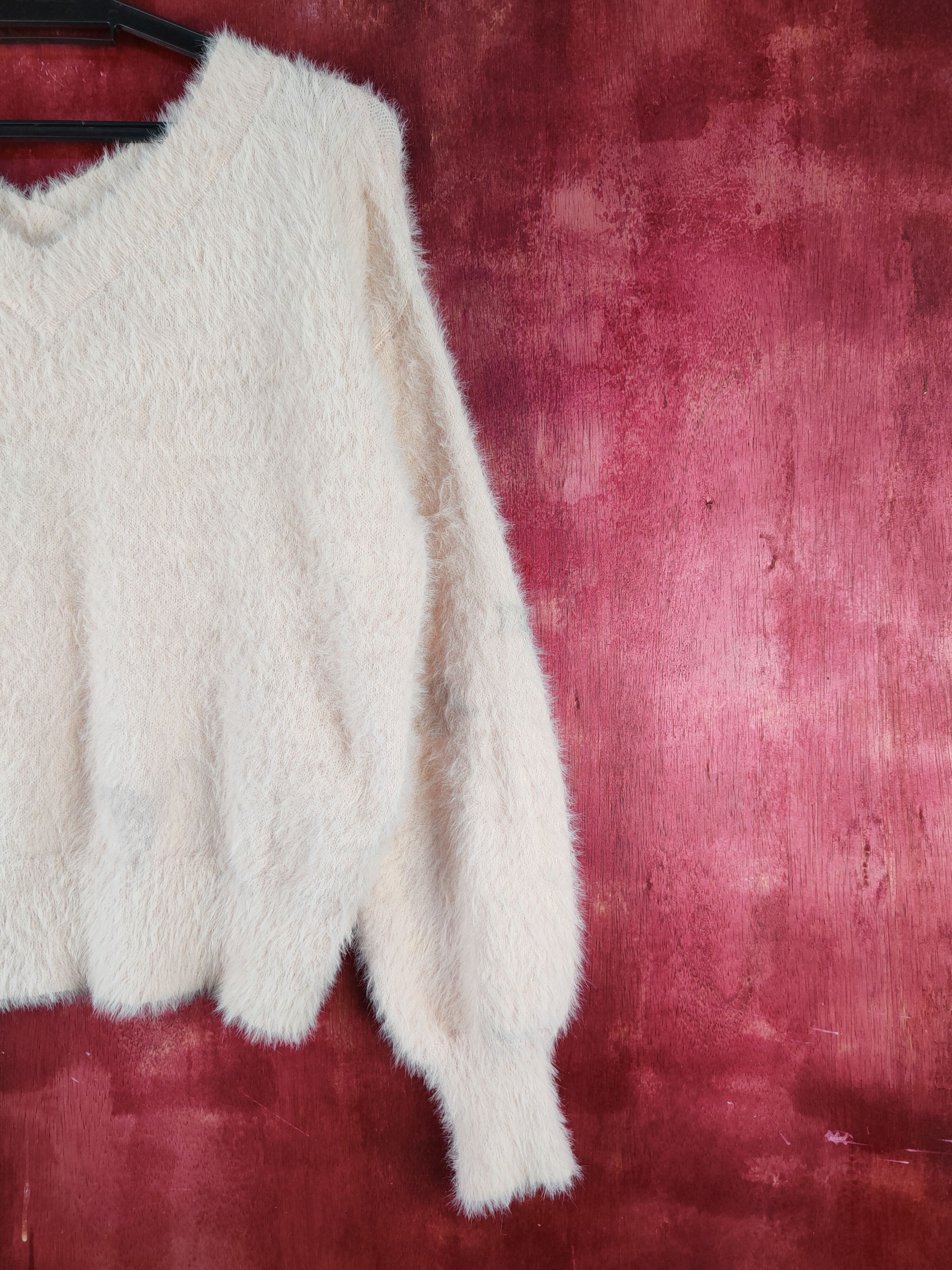 Homespun Knitwear Pinky Orange Shag Shaggy Fur Mohair Knitwear #S2108 Size M / US 6-8 / IT 42-44 - 5 Thumbnail