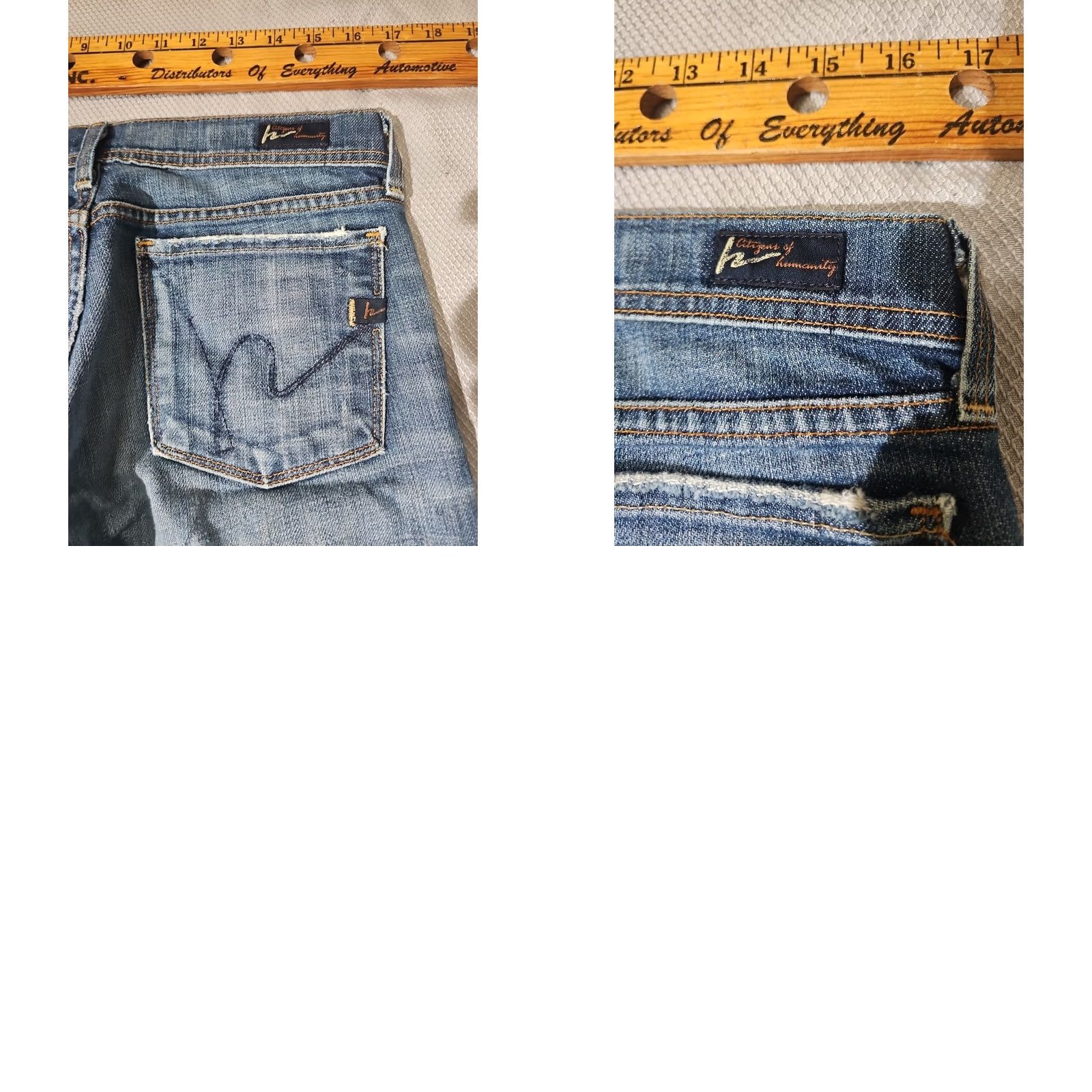 Citizens Of Humanity Citizens of Humanity Jeans Womens 26 Dark Wash Low Waist Flare Zip Button Size 26" / US 2 / IT 38 - 10 Thumbnail