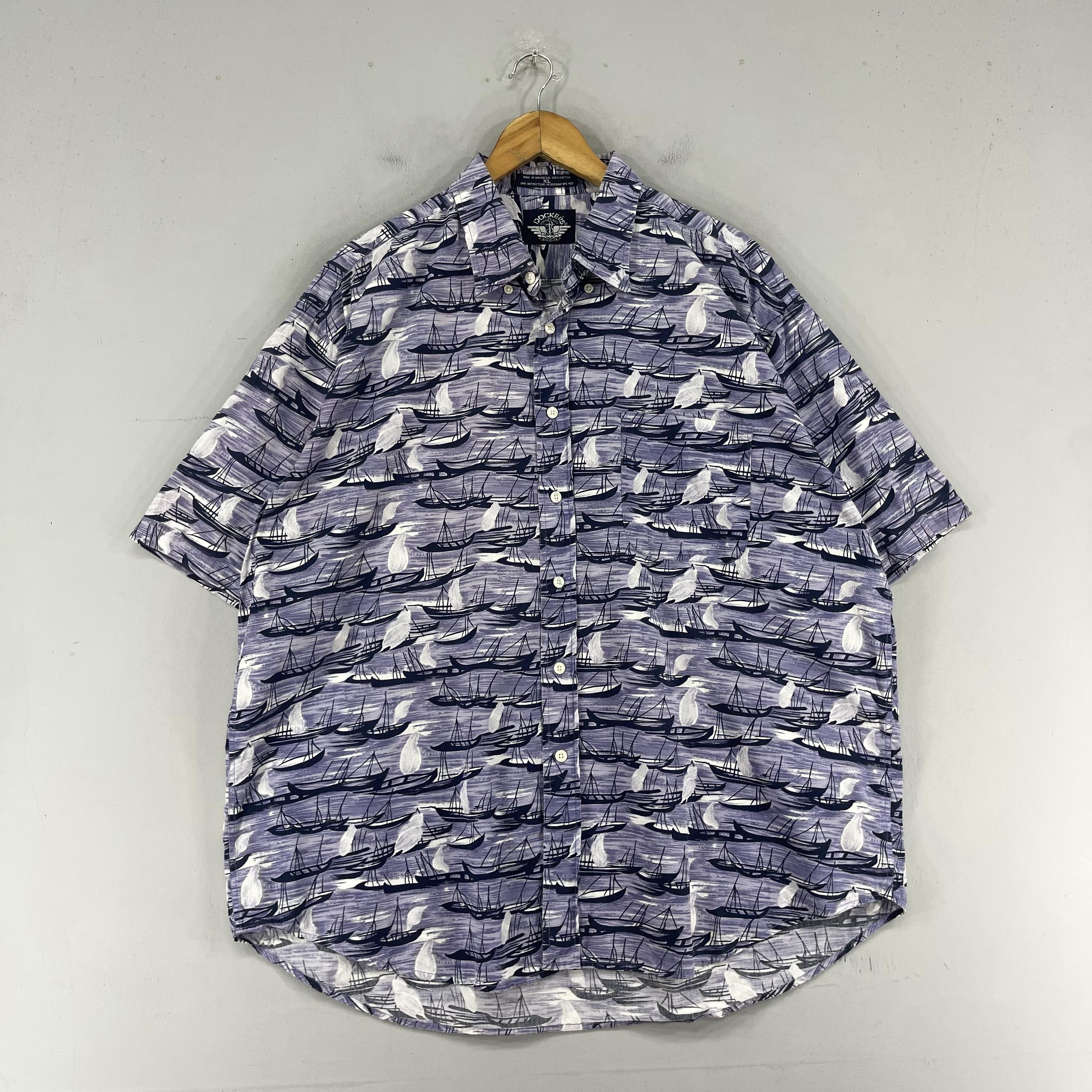 Dockers × Vintage DOCKERS Honolulu Beach Sailing Hawaii Shirt Button Up Size US XL / EU 56 / 4 - 4 Thumbnail