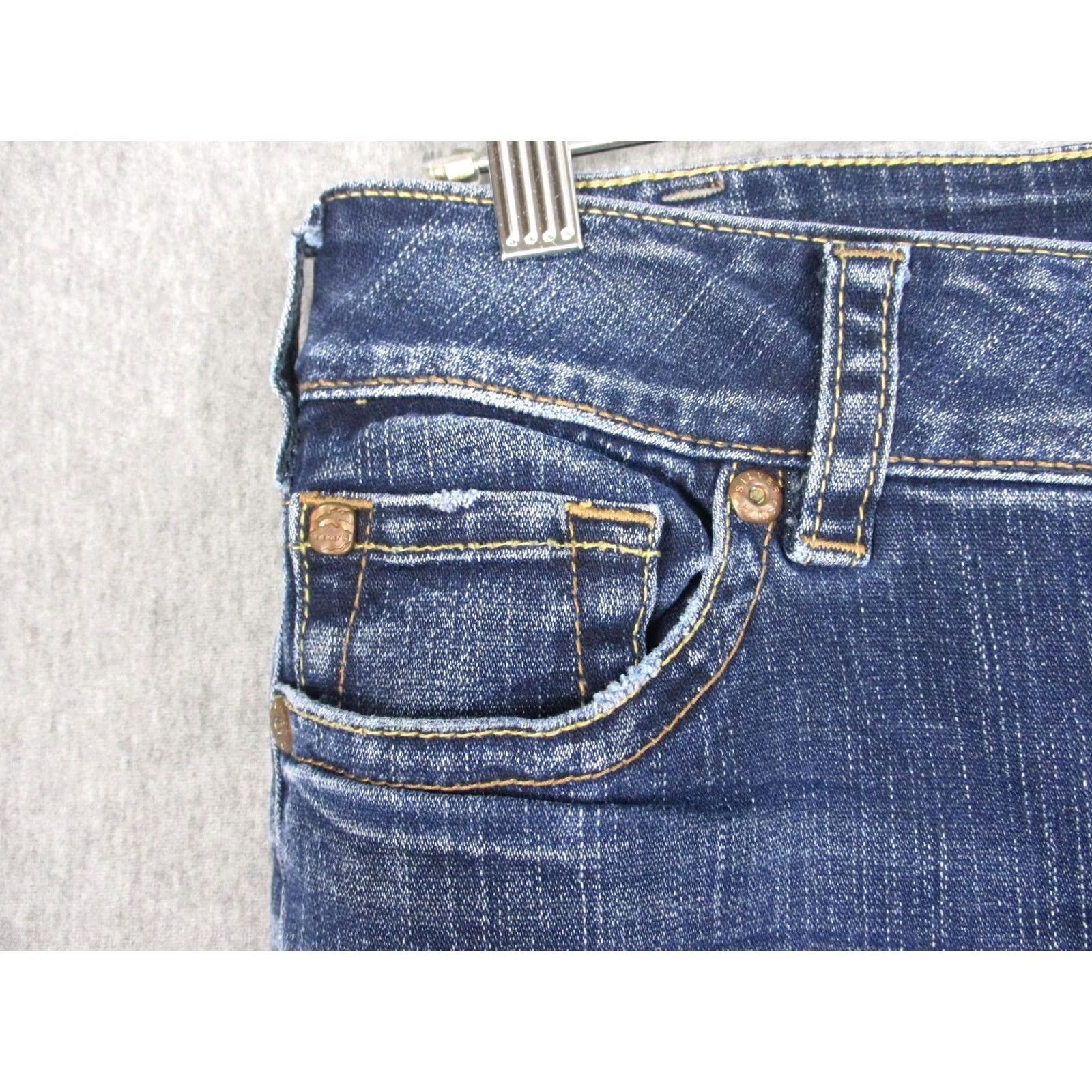 Silver Jeans Co. Silver Jeans Co Womens Suki Bootcut Jeans Medium Wash Blue W30x32 Distressed Size 30" / US 8 / IT 44 - 5 Thumbnail