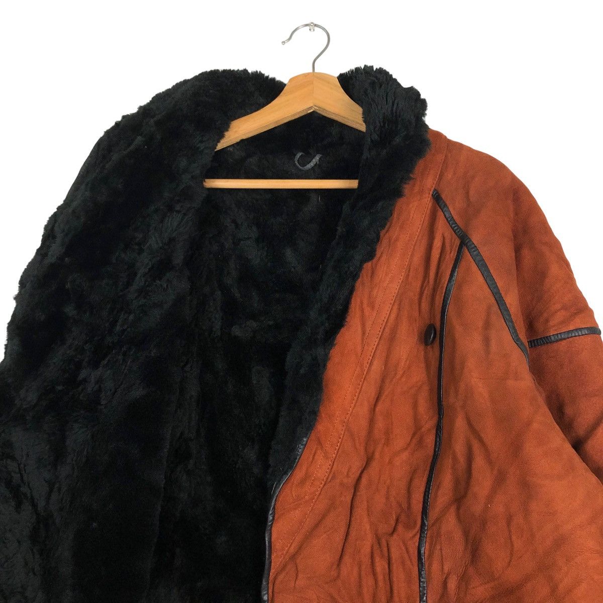 Japanese Brand 🔥Vtg Long Jacket Genuine Leather Original Shearling Fur Size US M / EU 48-50 / 2 - 10 Thumbnail