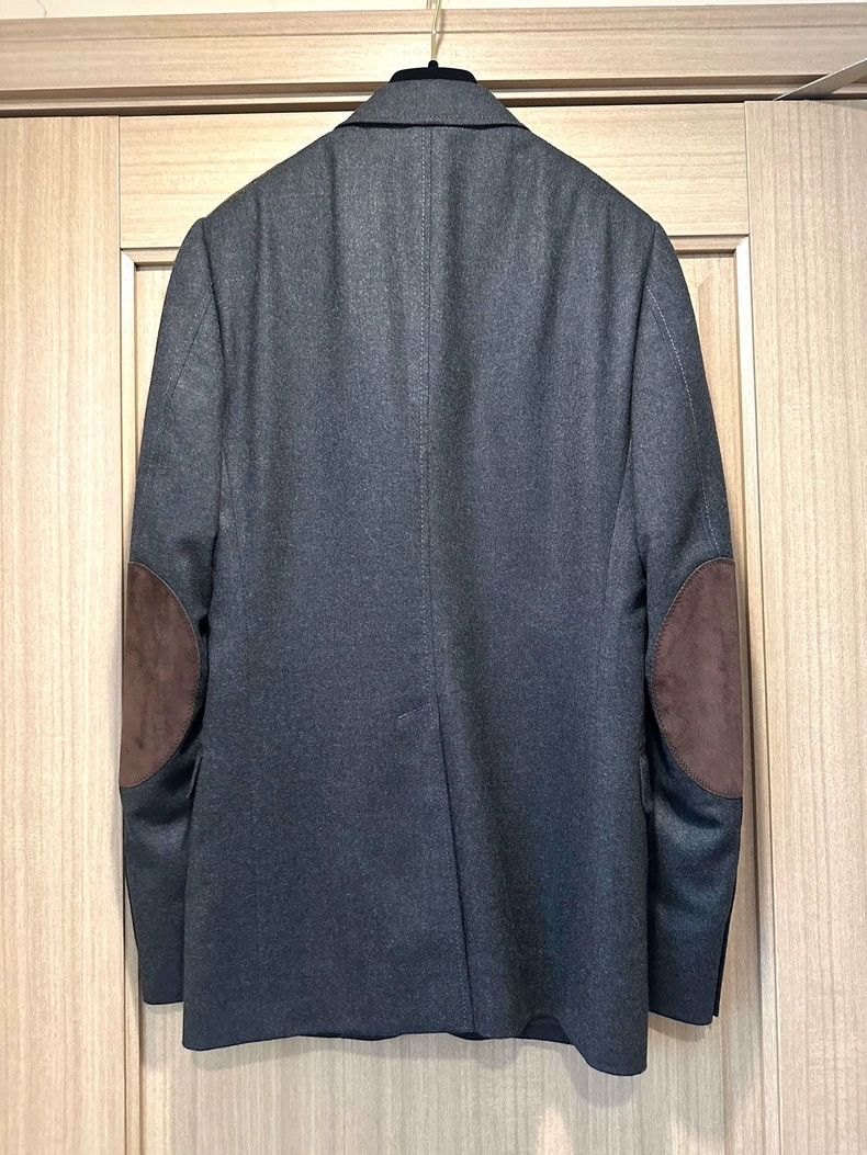 Gucci Gucci Gray wool suede suit Size 44R - 2 Thumbnail