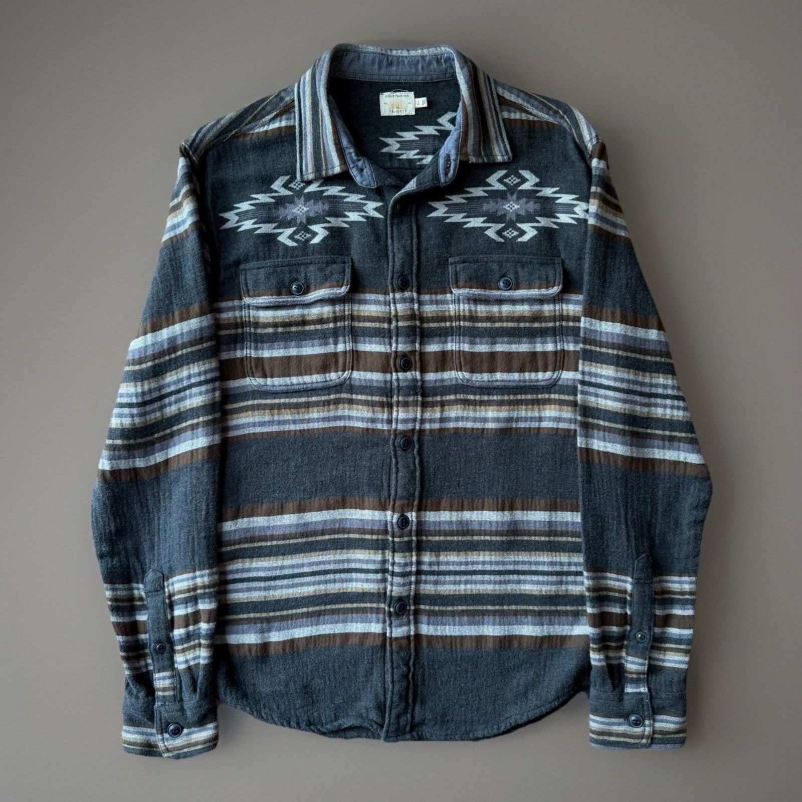 Faherty Faherty Doug Good Feather Canyon Shirt S Multicolor Argyle Size US S / EU 44-46 / 1 - 1 Thumbnail