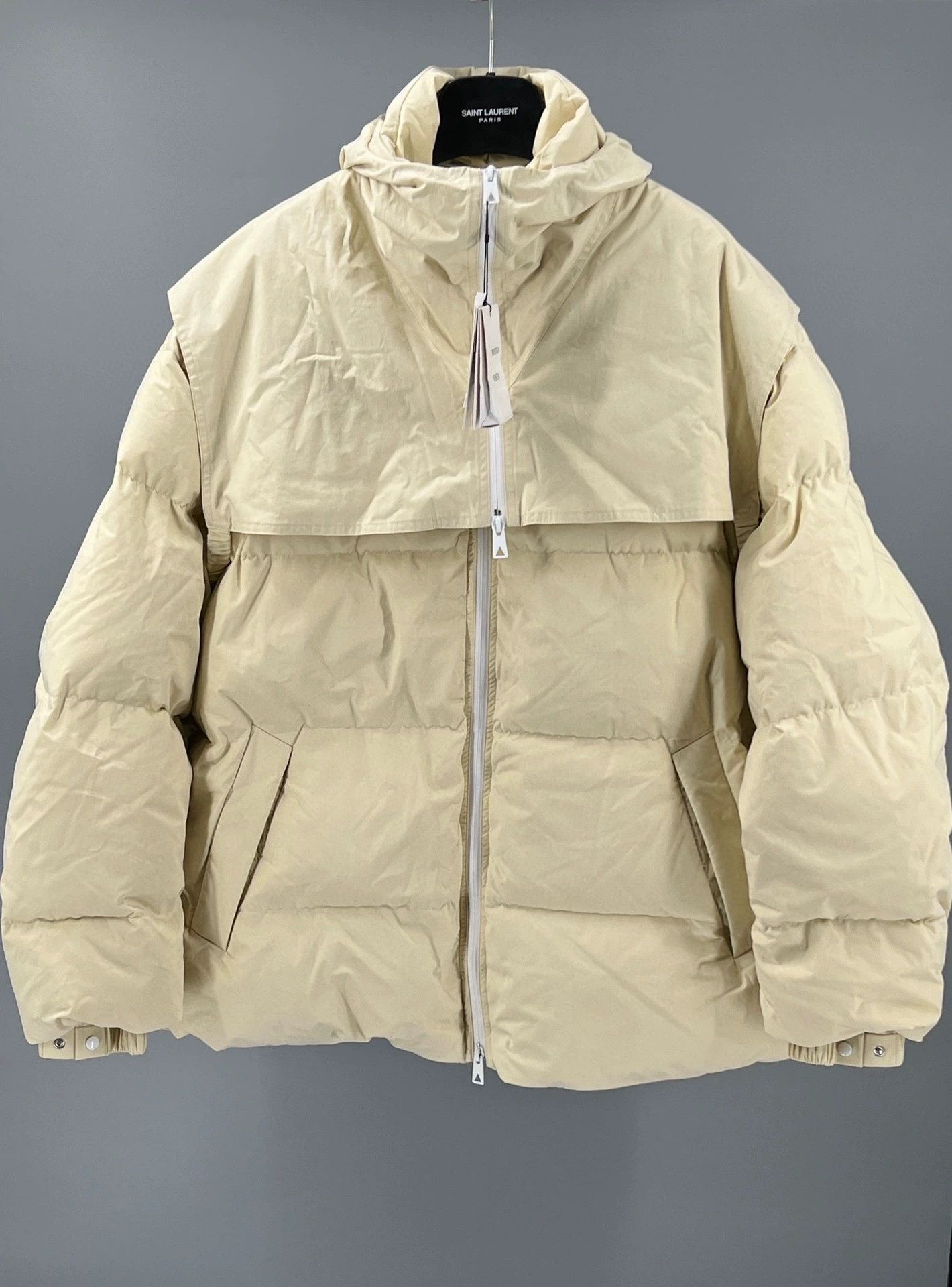 bottega veneta men's beige down jacket