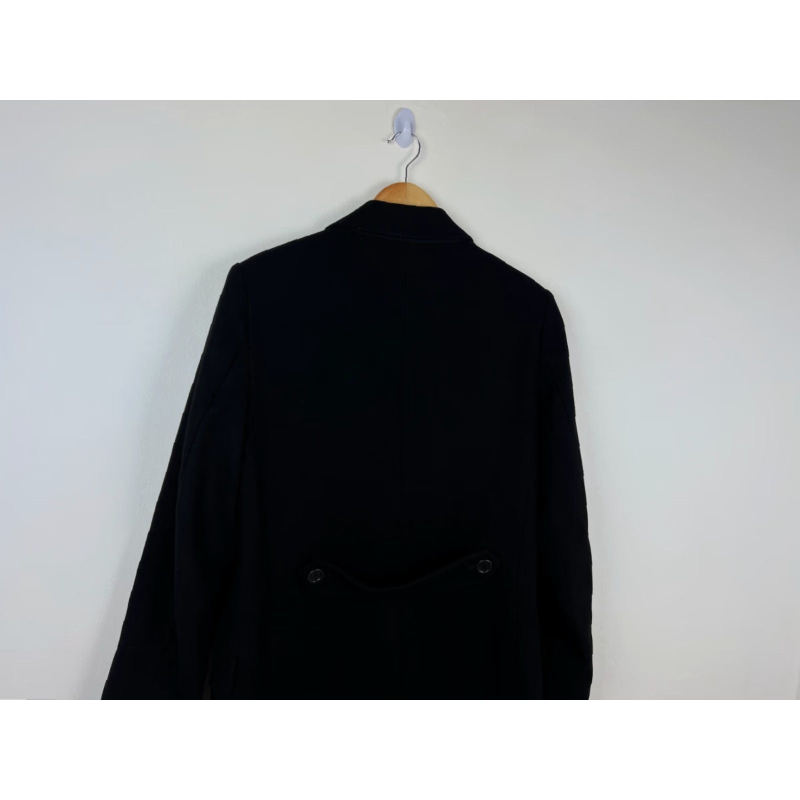 Karl Lagerfeld Karl Lagerfeld Women's Coat Wool Size US 10 Overcoat Long Black Solid Tweed Regular Jacket/Coat Size L / US 10 / IT 46 - 6 Thumbnail