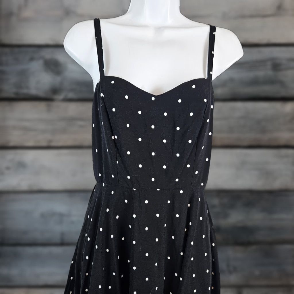 Old Navy Old Navy Dress Womens S Black Cami Dress Polka Dot Smocked Rayon Sundress Size S / US 4 / IT 40 - 1 Thumbnail
